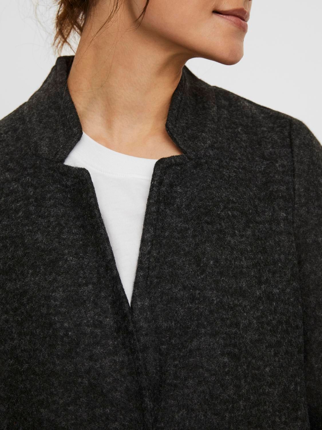 Vero Moda VMBRUSHEDKATRINE JACKET GA ENT Dark Grey Melange 2900149223019