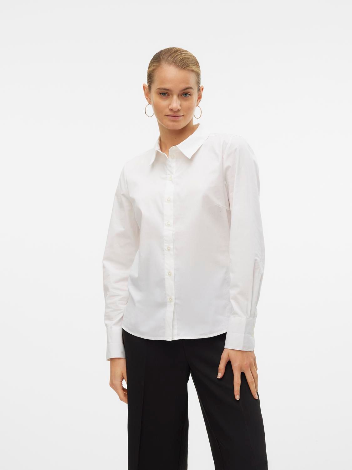 Vero Moda VMANNA LS FITTED SHIRT WVN GA NOOS Bright White 2900149237016