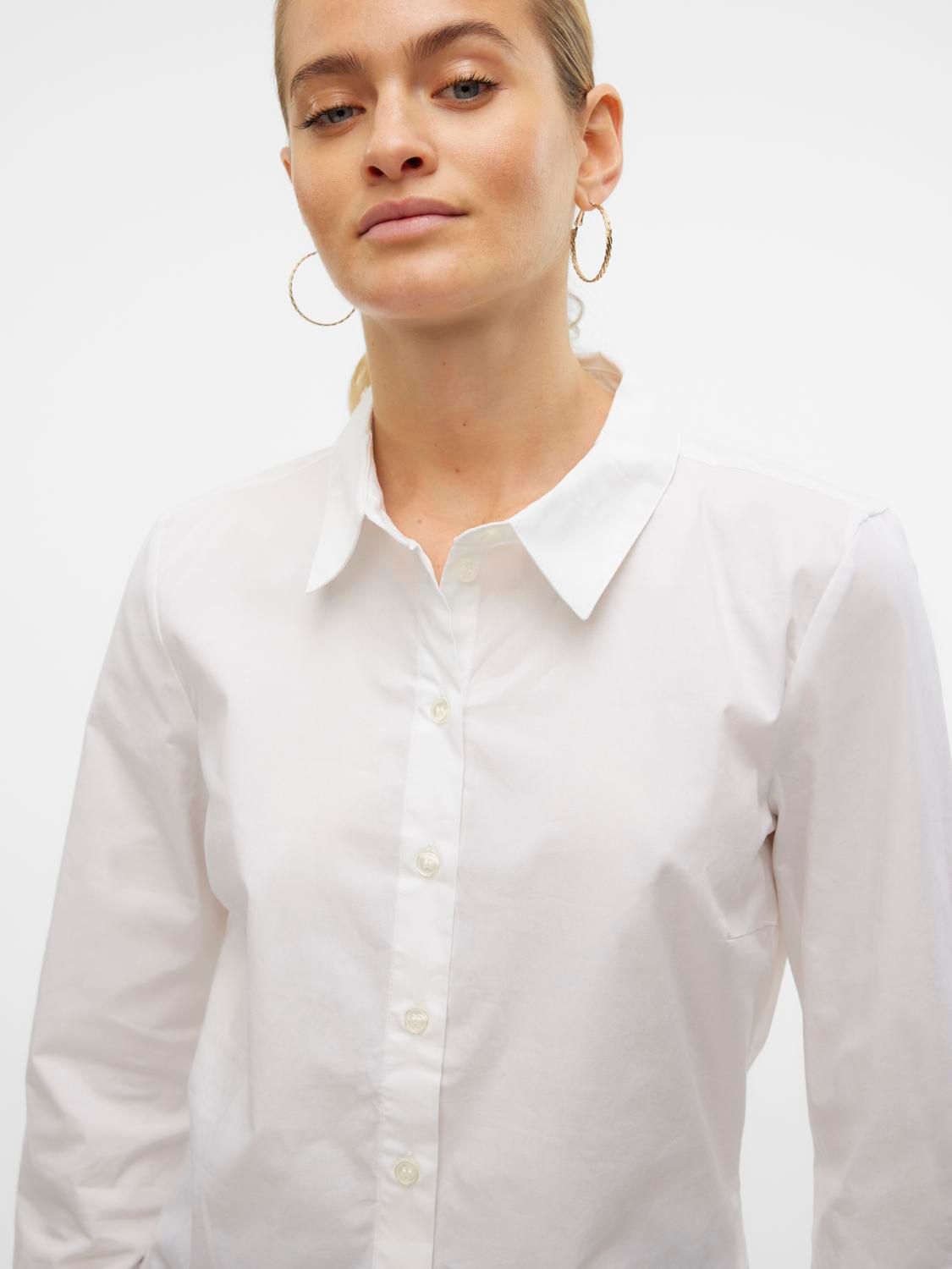 Vero Moda VMANNA LS FITTED SHIRT WVN GA NOOS Bright White 2900149237016