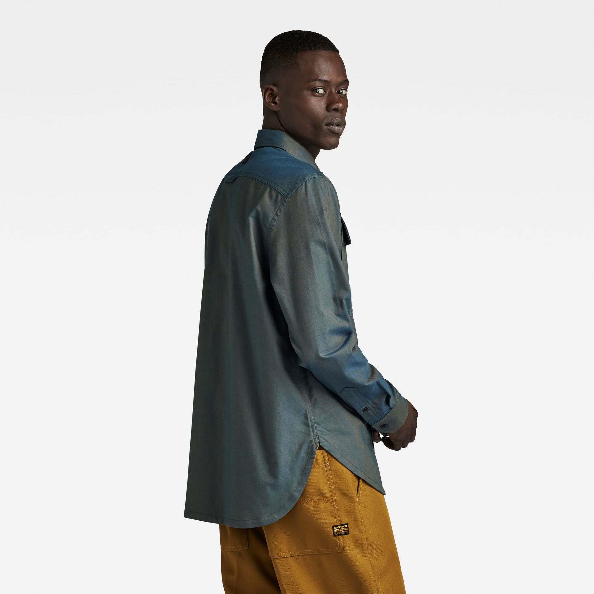 G-star Raw CPO Regular Shirt l\s G099 galaxy fisher/tobacco oxford 2900149252040