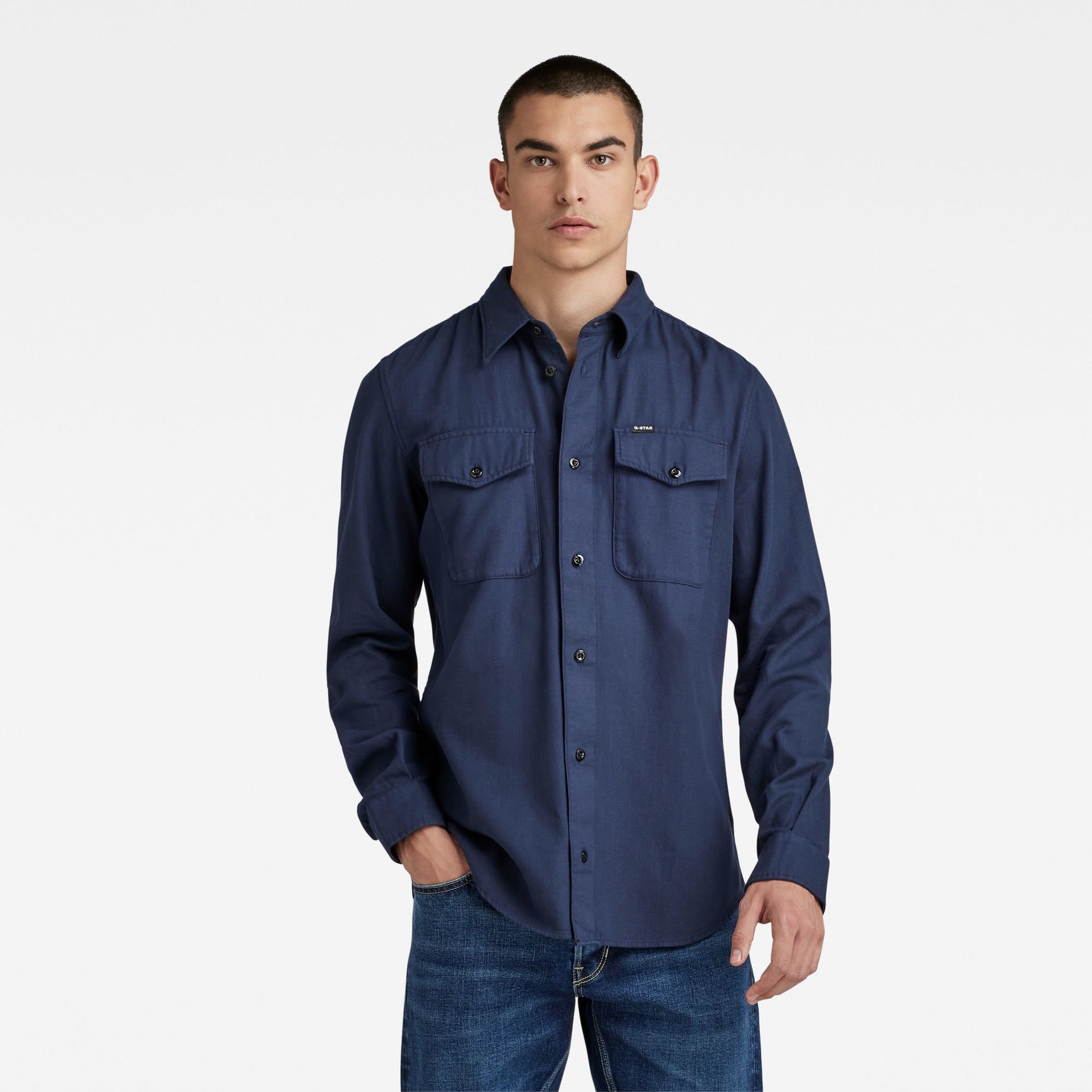 G-star Raw Marine Slim shirt l\s B597 sartho blue gd 00109418-EKA07001300000121