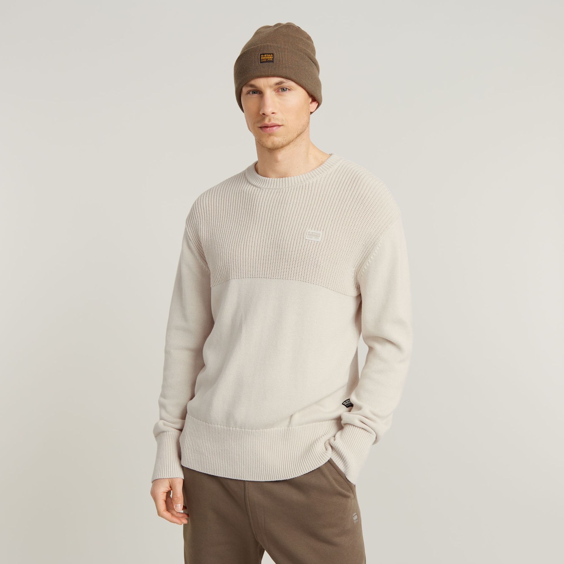 G-star Raw Fisherman r knit 1603 whitebait 2900149267037