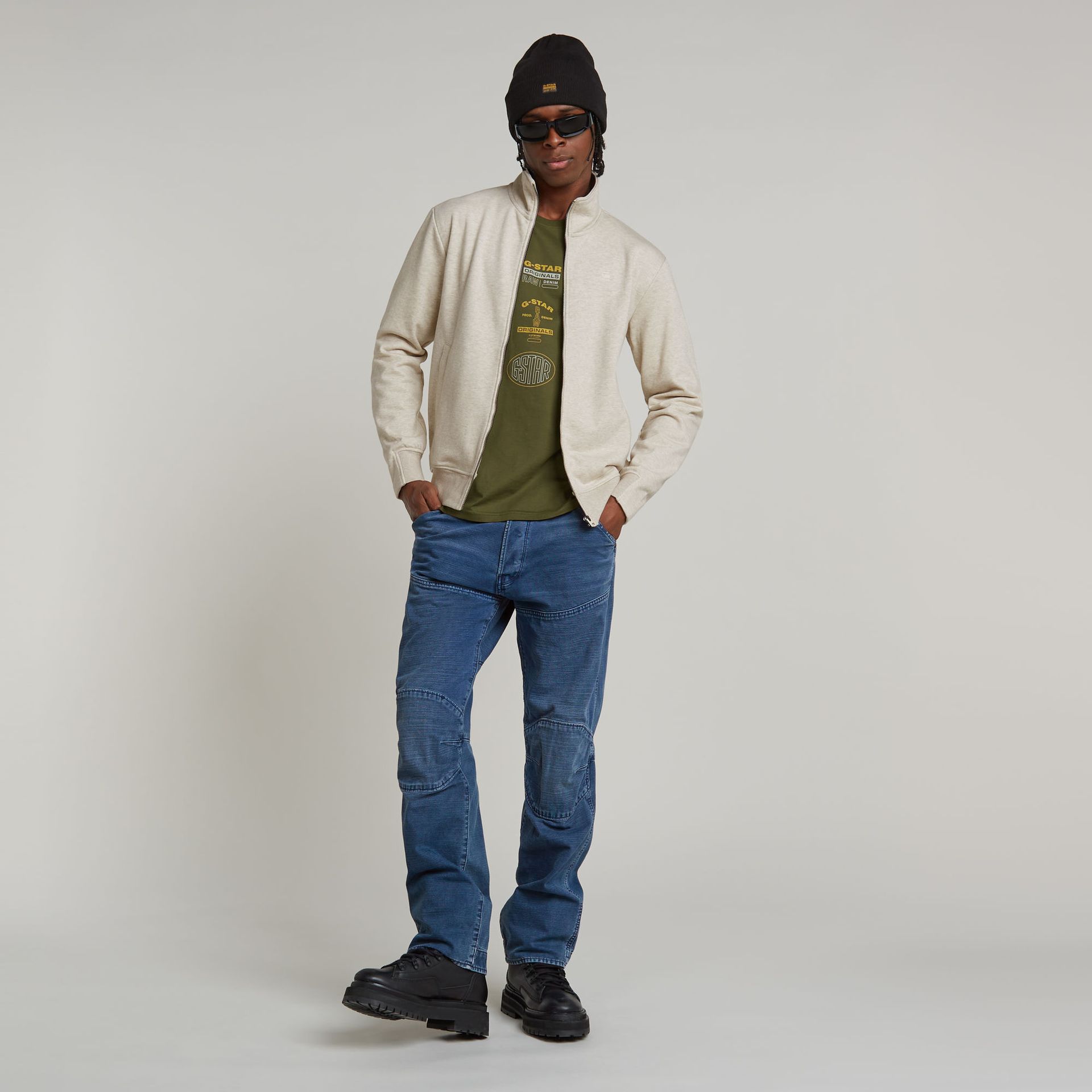 G-star Raw Nifous zip thru sw 6030 whitebait htr 2900149272062