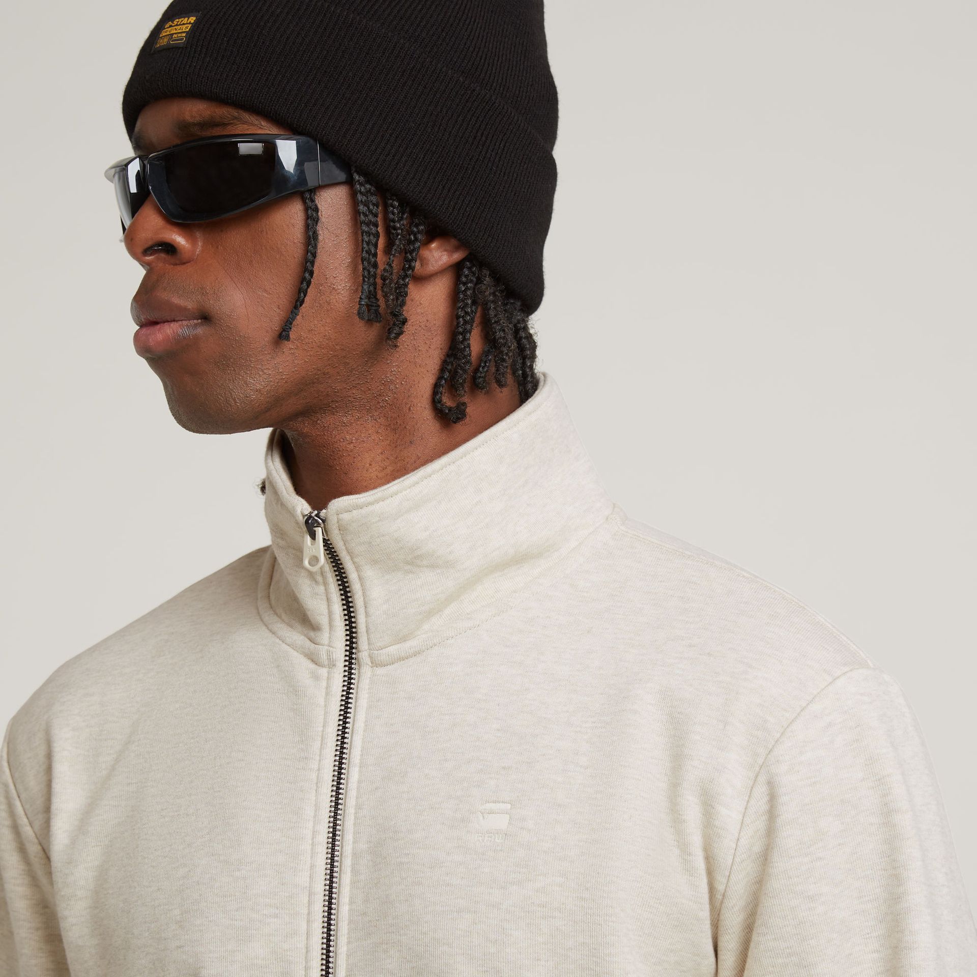 G-star Raw Nifous zip thru sw 6030 whitebait htr 2900149272062