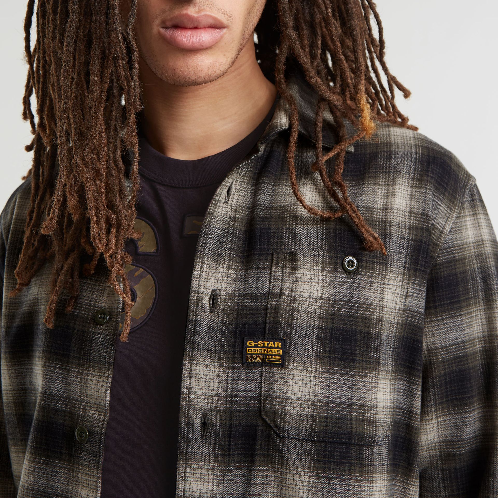 G-star Raw Bristum 2.0 Slim Shirt l\s G721 dk moss arthur check 2900149275032