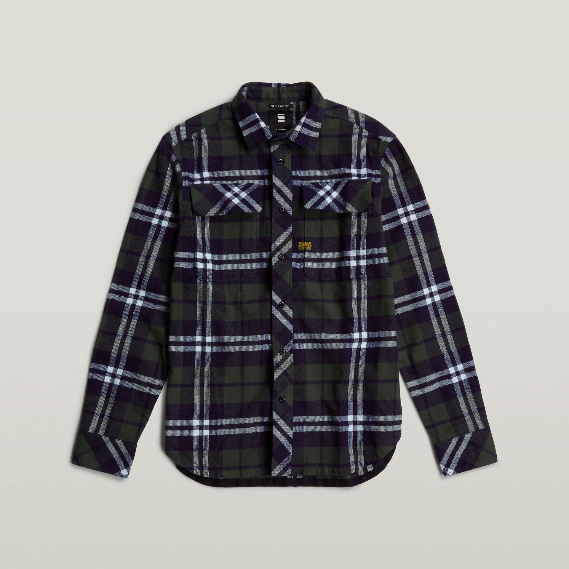 G-star Raw CPO Regular Shirt l\s G708 rinsed botan check 2900149277043
