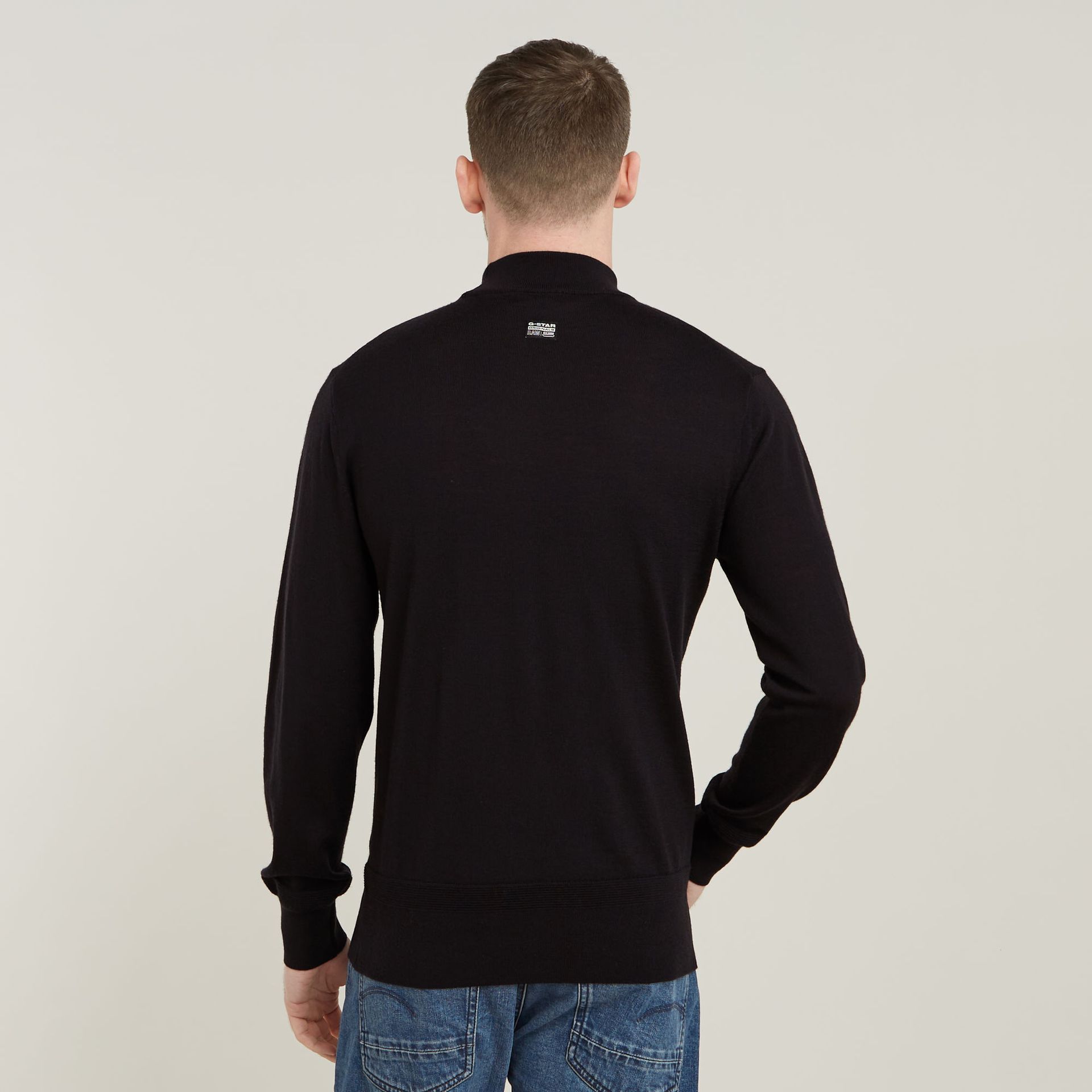 G-star Raw Premium core mock knit 6484 dk black 2900149281064
