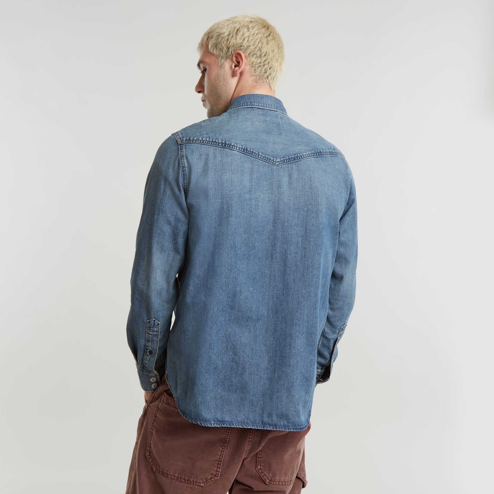 G-star Raw Dakota regular shirt l\s G797 faded coastal waters 2900149282030