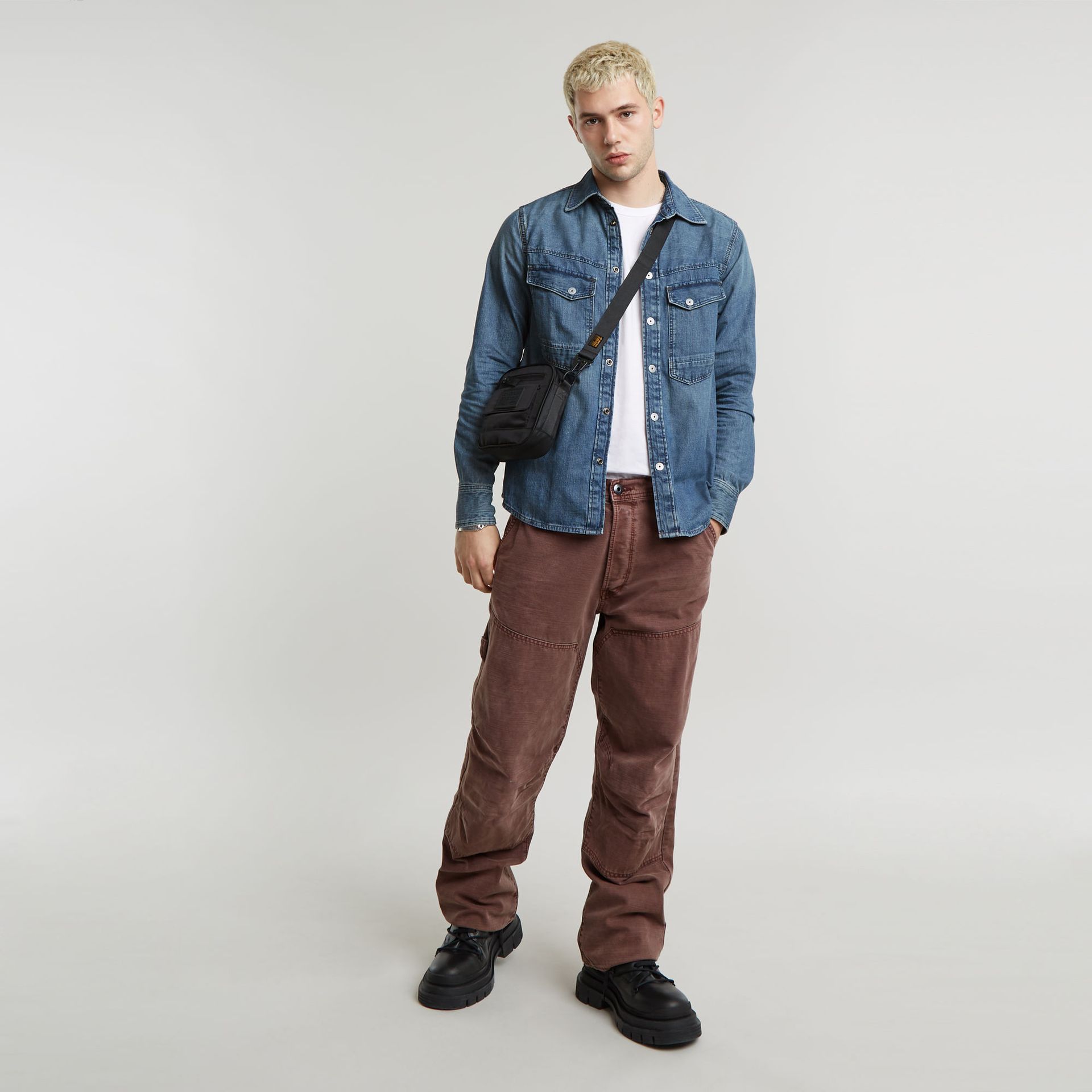 G-star Raw Dakota regular shirt l\s G797 faded coastal waters 2900149282030