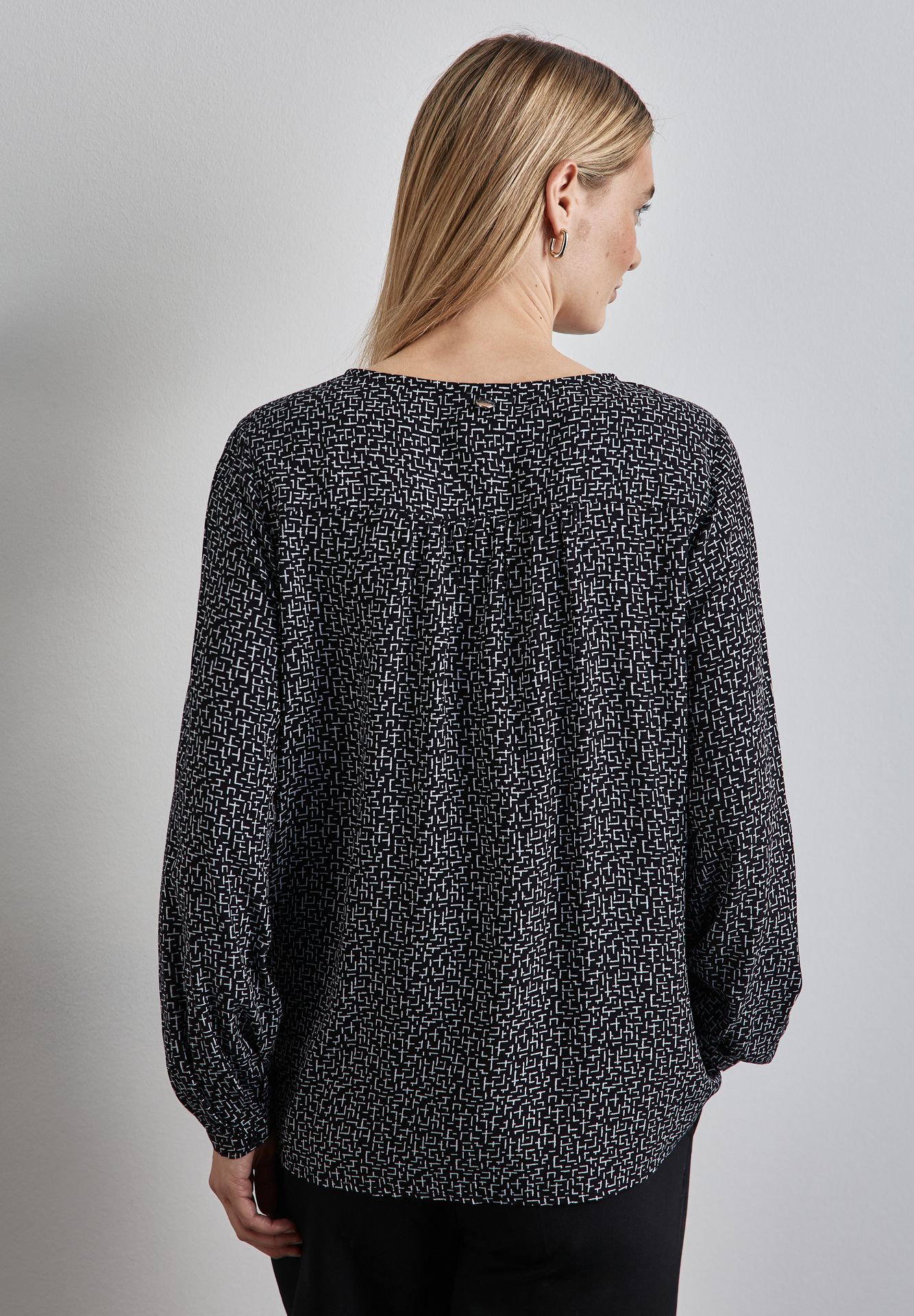 Street-One A345115 Printed button roundneck bl black 2900149381054