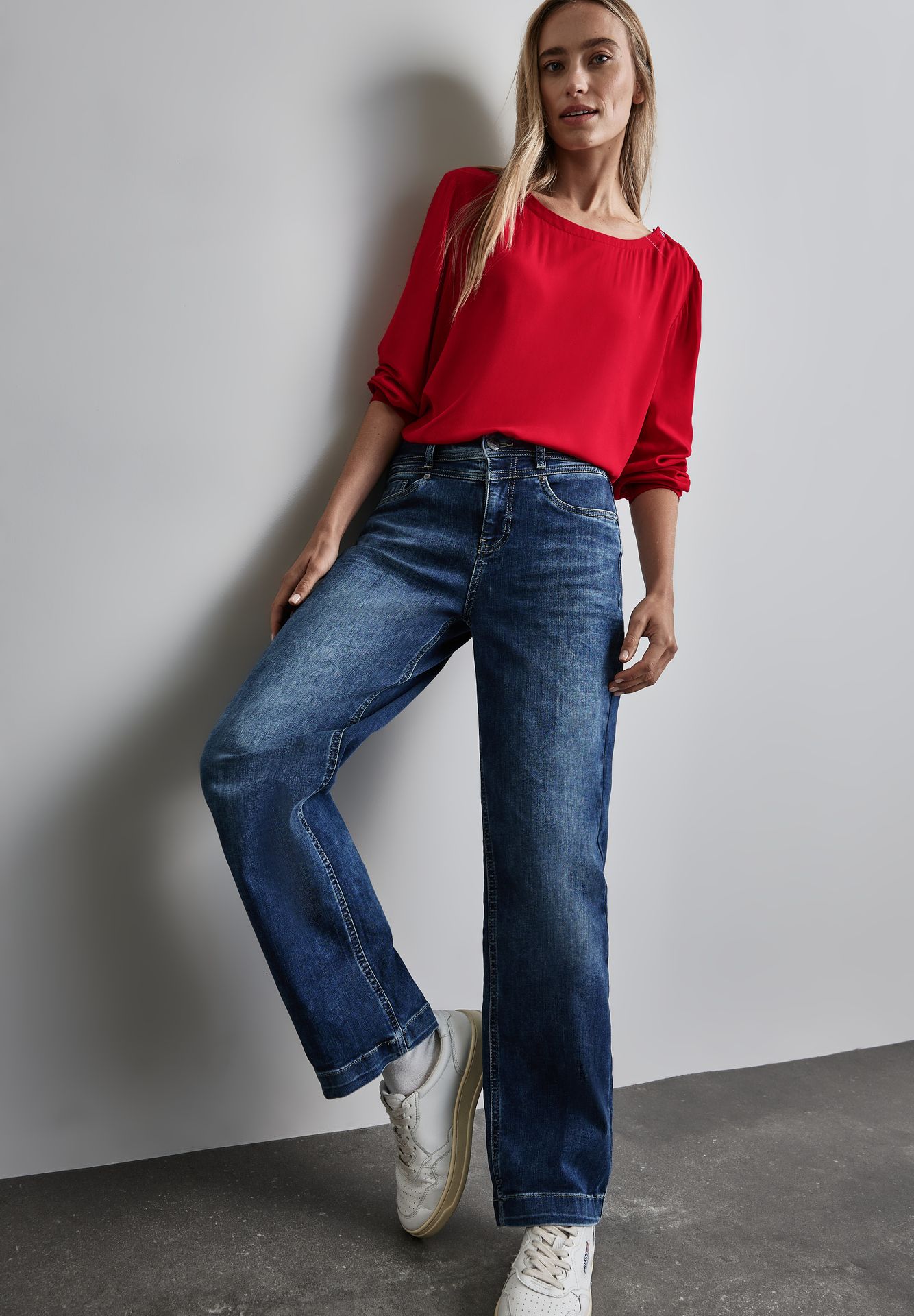 Street-One A345131 Solid blouse w pressbuttons autumn red 2900149391022