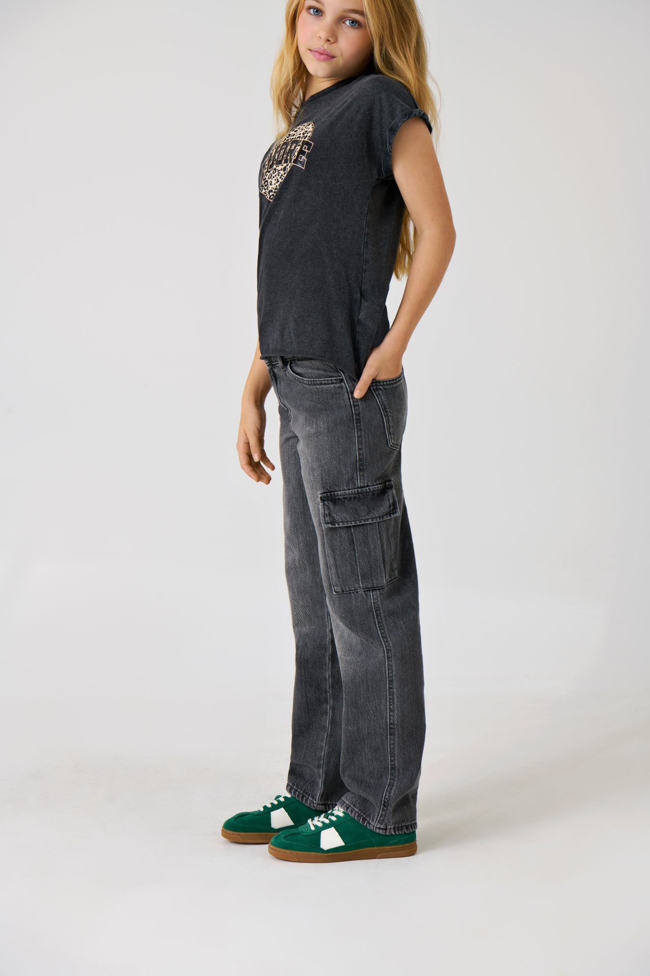 Kids Only KOGHARMONY WIDE CRGO CARROT AZG414 Dark Grey Denim 2900149503029