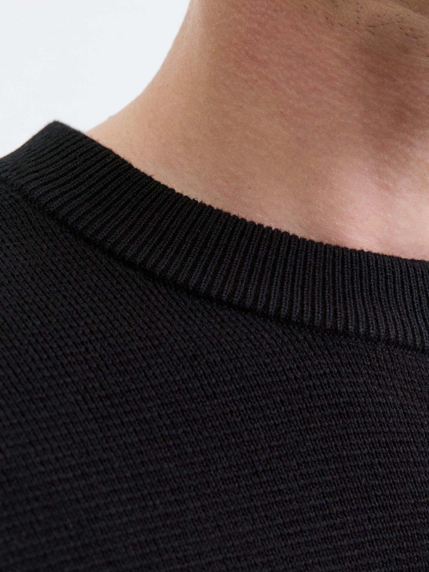 Jack & Jones JPRBLAMILANO STITCH KNIT CREW NECK Black 2900169736049