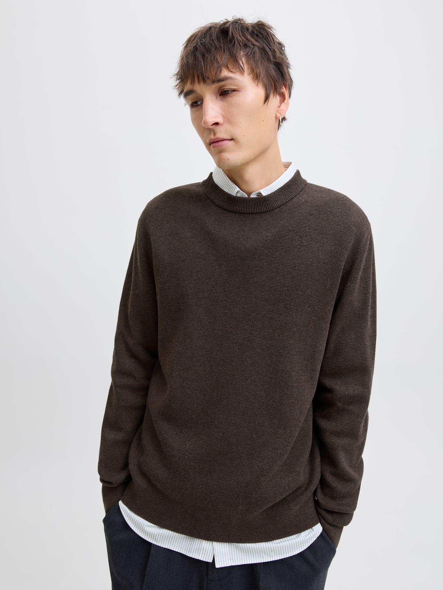 Jack & Jones JPRBLAMILANO STITCH KNIT CREW NECK Delicioso/Melange 2900169620041