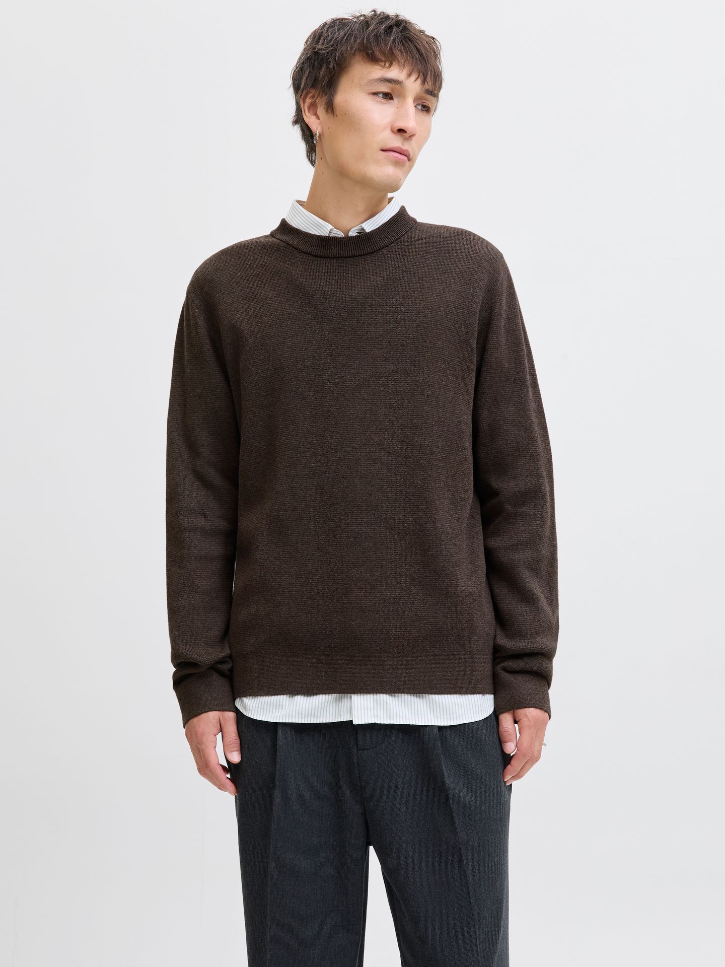 Jack & Jones JPRBLAMILANO STITCH KNIT CREW NECK Delicioso/Melange 2900169620041