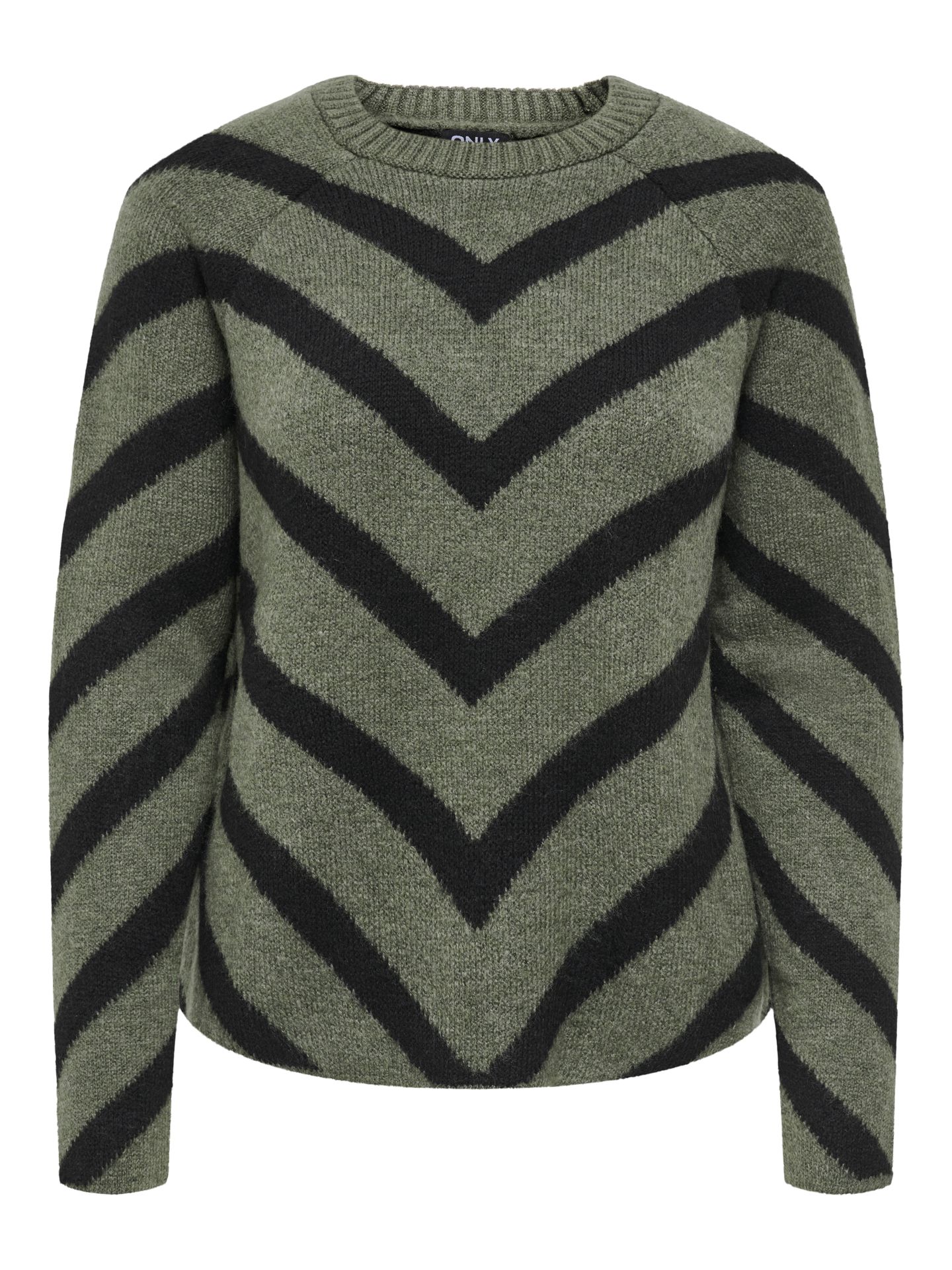 Only ONLELIZA L/S PULLOVER KNT NOOS Lizard/W/ BLACK 00109580-EKA26011400003749