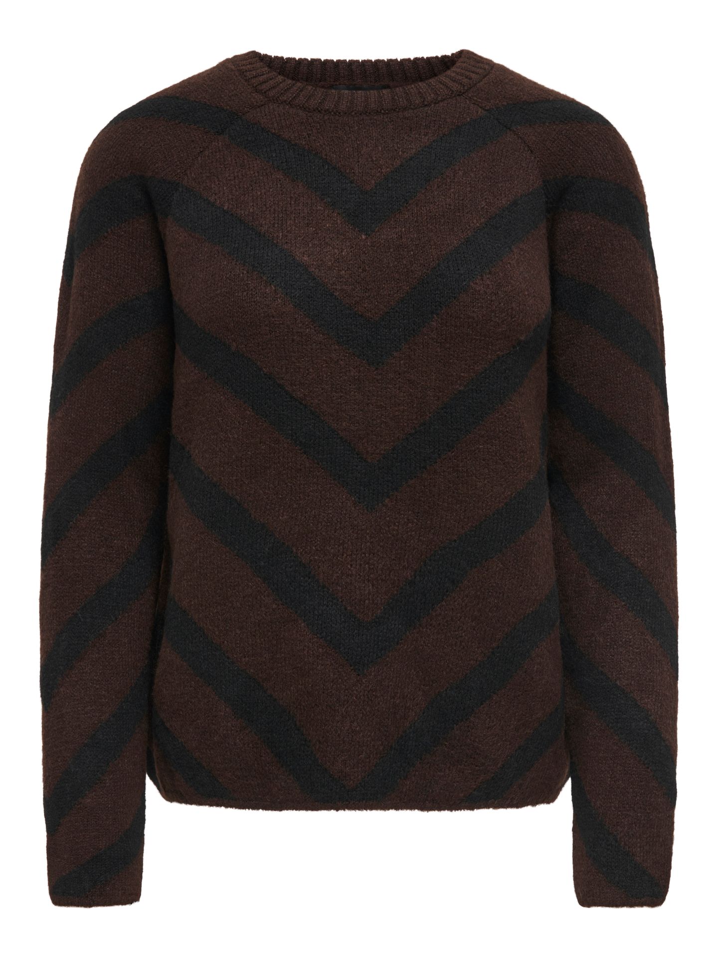 Only ONLELIZA L/S PULLOVER KNT NOOS Coffee Bean/Black 00109580-EKA26011400003789