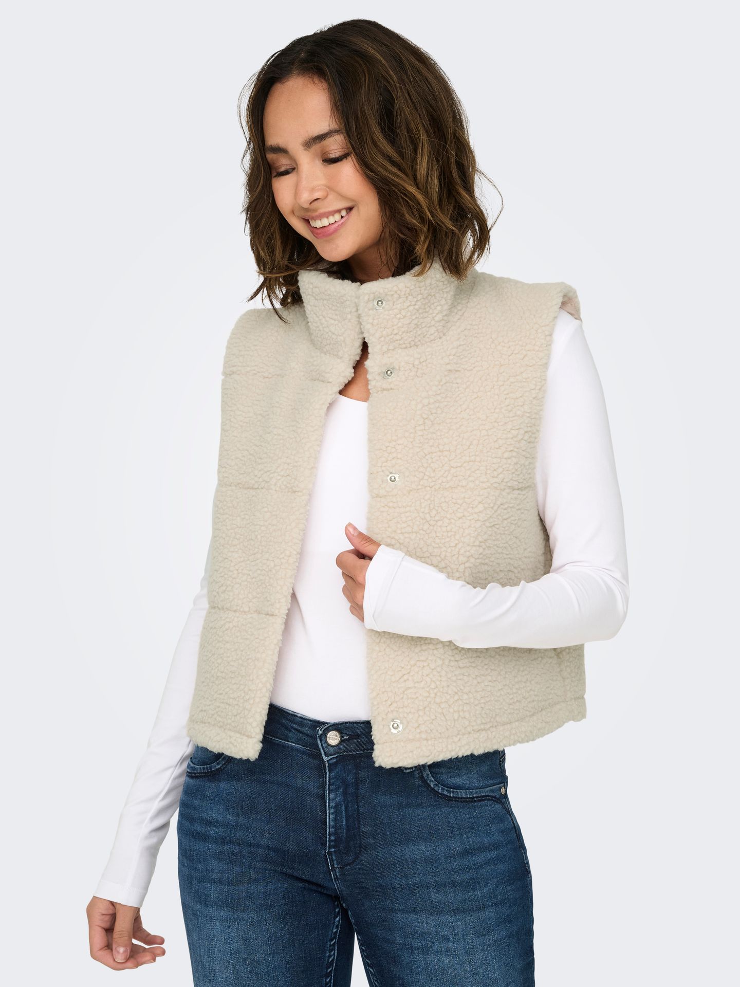 Only ONLSANDRA TEDDY WAISTCOAT LIFE CC O Pumice Stone 2900149562019