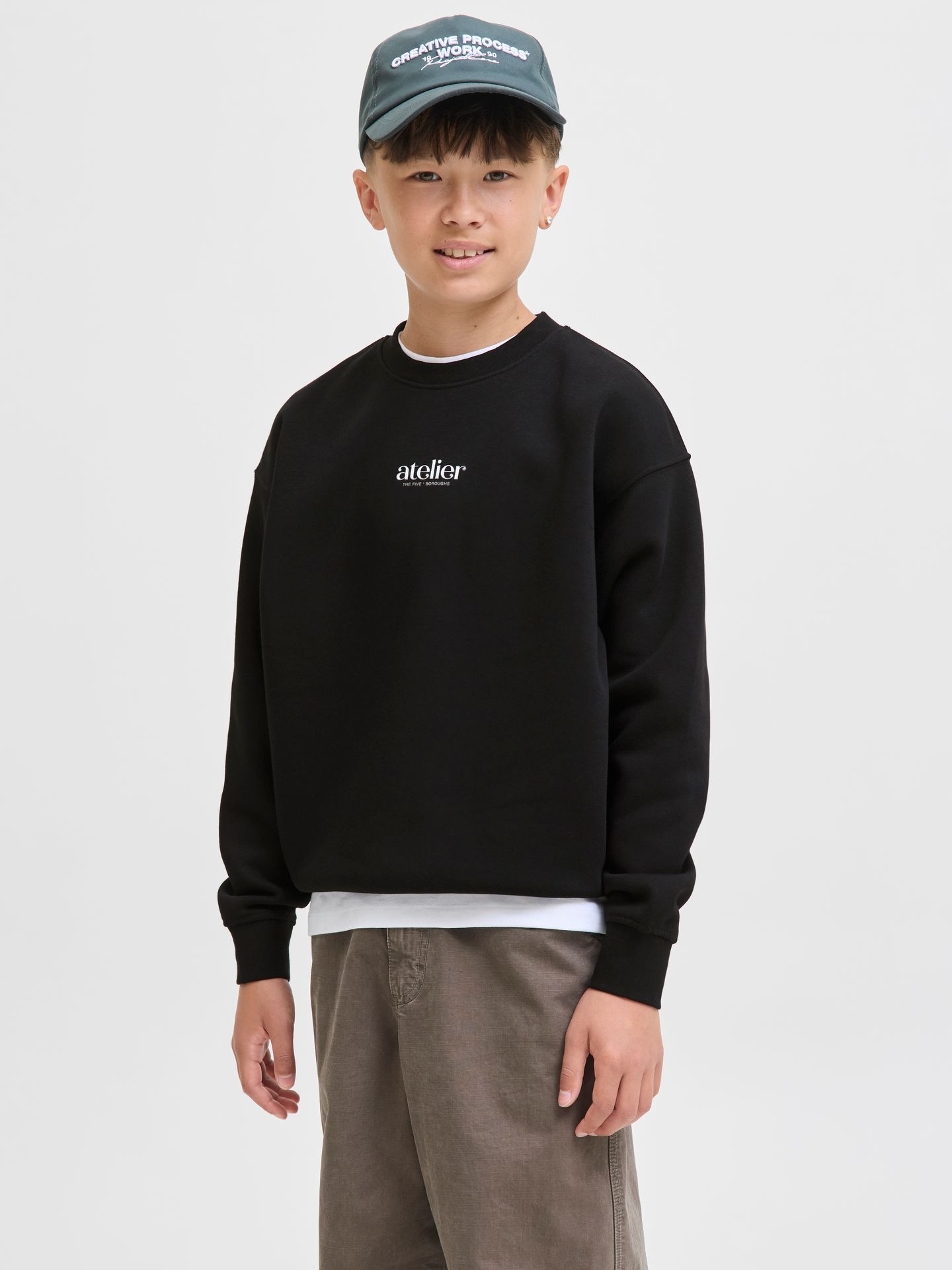 Jack & Jones JORBROOKLYN GRAPHIC SWEAT CREW NEC Black/LOOSE 00109585-EKA26011400000312