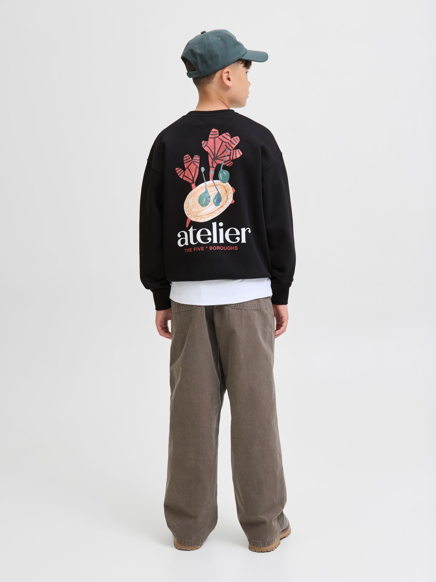 Jack & Jones JORBROOKLYN GRAPHIC SWEAT CREW NEC Black/LOOSE 2900158831045