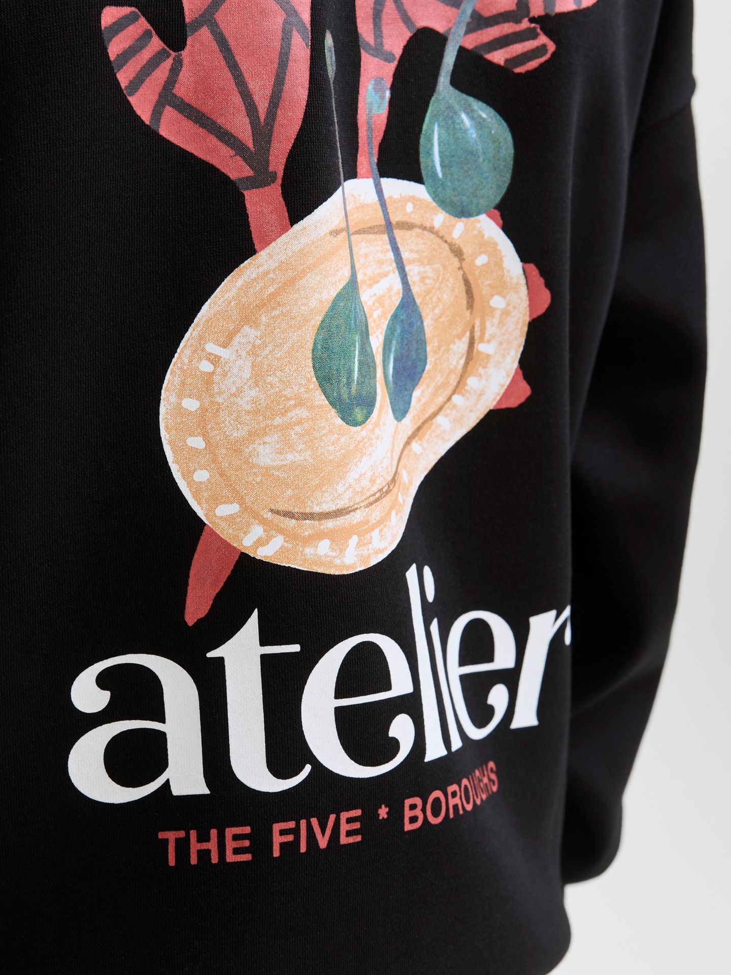 Jack & Jones JORBROOKLYN GRAPHIC SWEAT CREW NEC Black/LOOSE 2900158831045