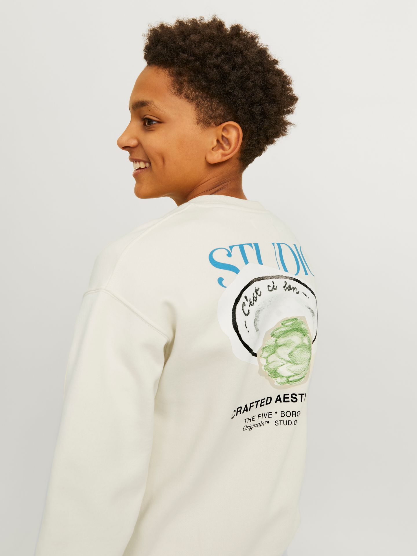 Jack & Jones JORBROOKLYN GRAPHIC SWEAT CREW NEC Antique White/AOP 2900149578041