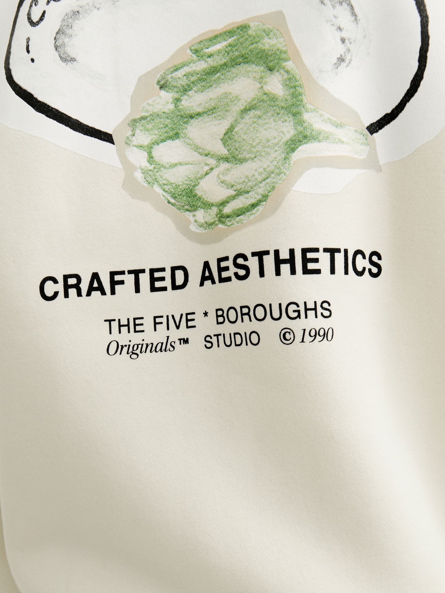 Jack & Jones JORBROOKLYN GRAPHIC SWEAT CREW NEC Antique White/AOP 2900149578041