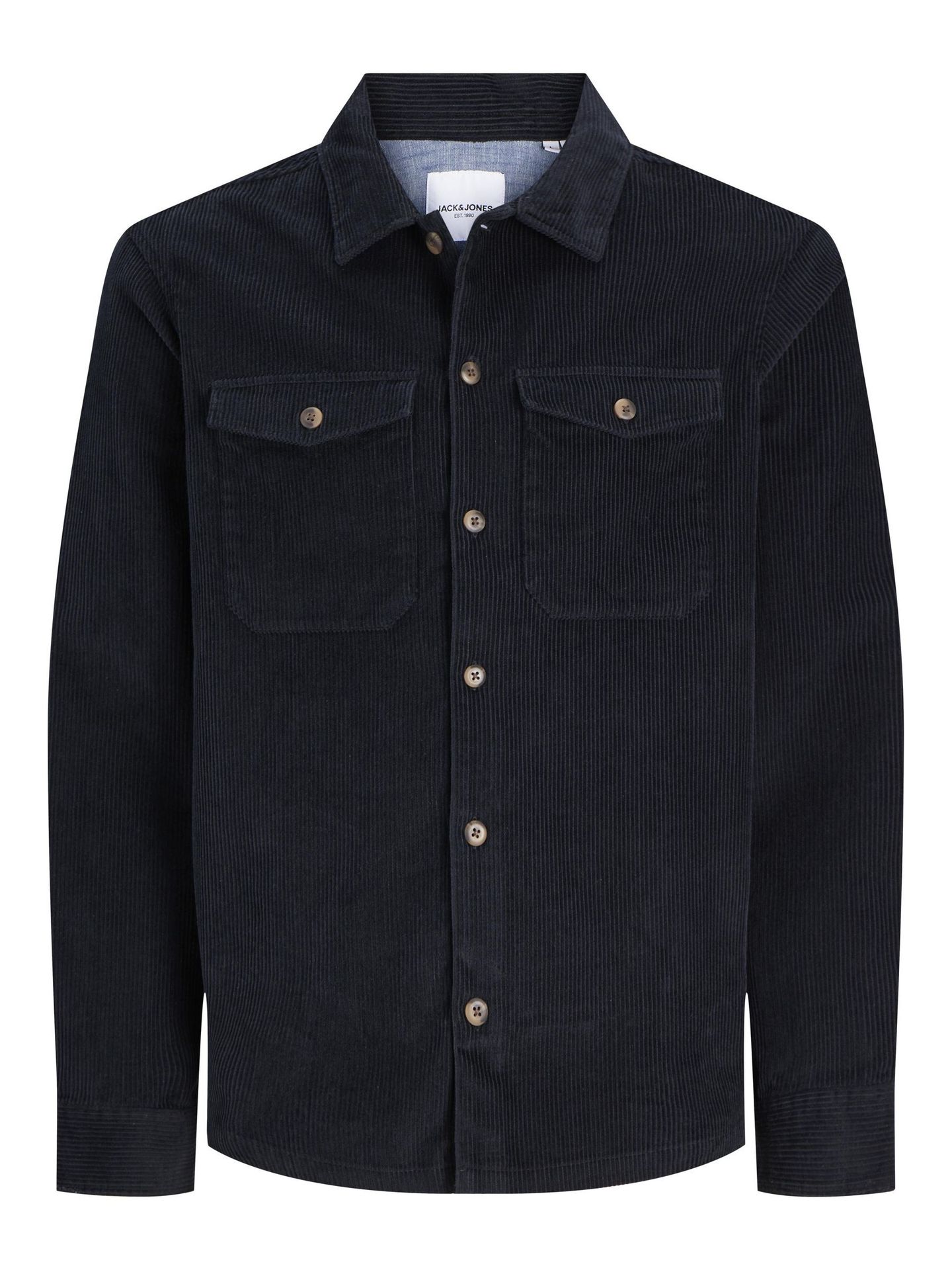 Jack & Jones JJEEDDIE CORDUROY OVERSHIRT LS SN Black 2900149613025