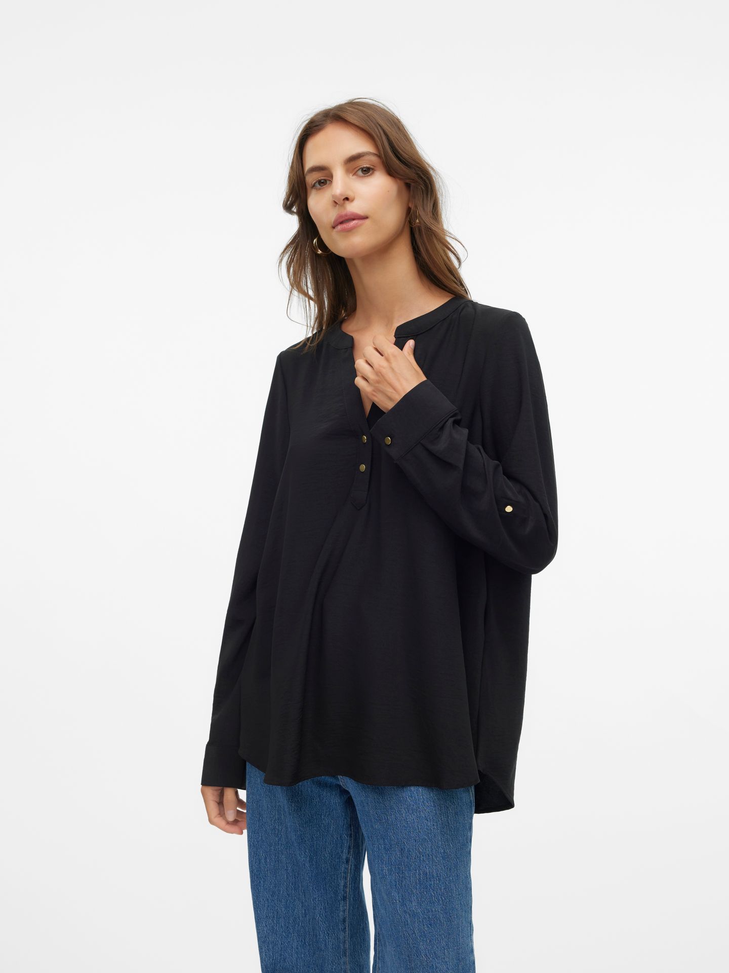 Vero Moda VMANI LS TOP WVN GA NOOS Black 2900149583014