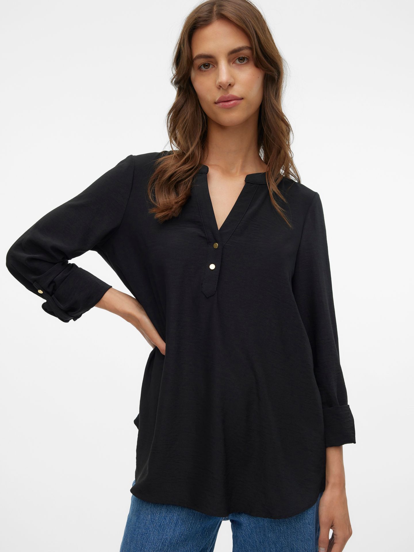 Vero Moda VMANI LS TOP WVN GA NOOS Black 00109590-EKA26011400000025