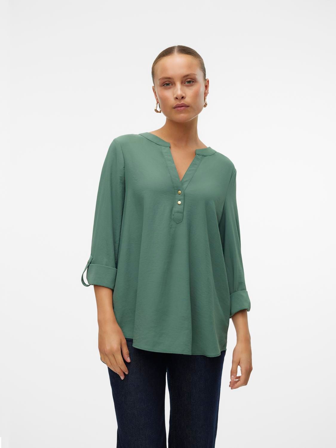 Vero Moda VMANI LS TOP WVN GA NOOS Dark Forest 00109590-EKA26011400001875