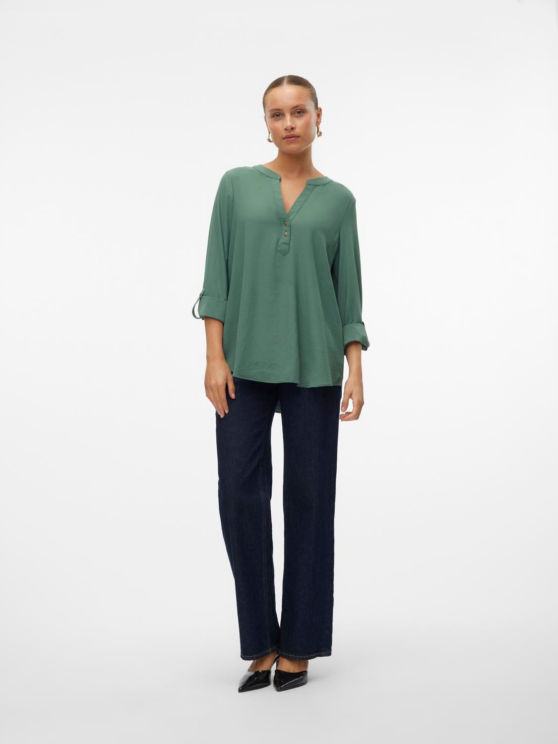 Vero Moda VMANI LS TOP WVN GA NOOS Dark Forest 2900149584011