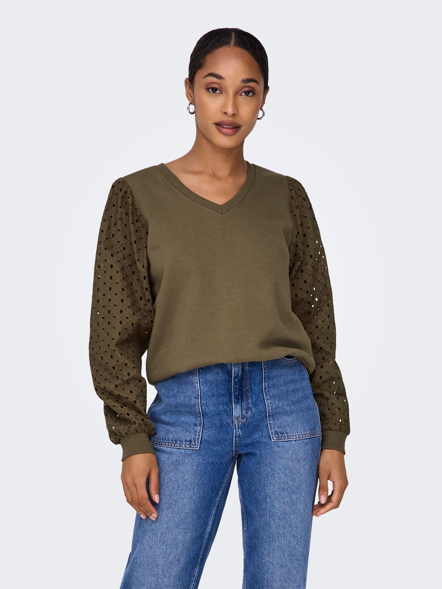 ONLDONNA L/S V-NECK SWT