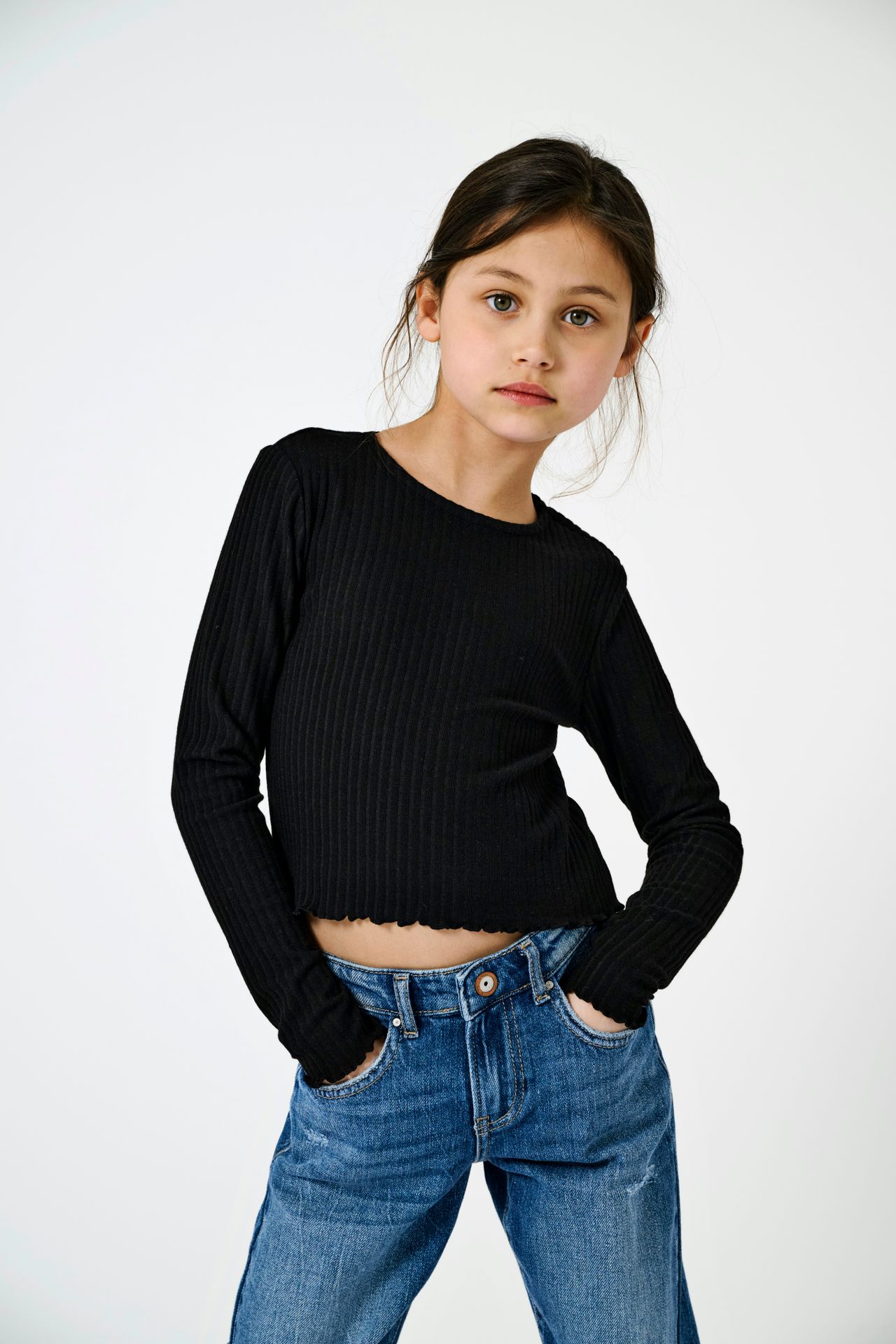 Kids Only KOGNELLA L/S O-NECK TOP JRS NOOS Black 00109593-EKA26011400000004
