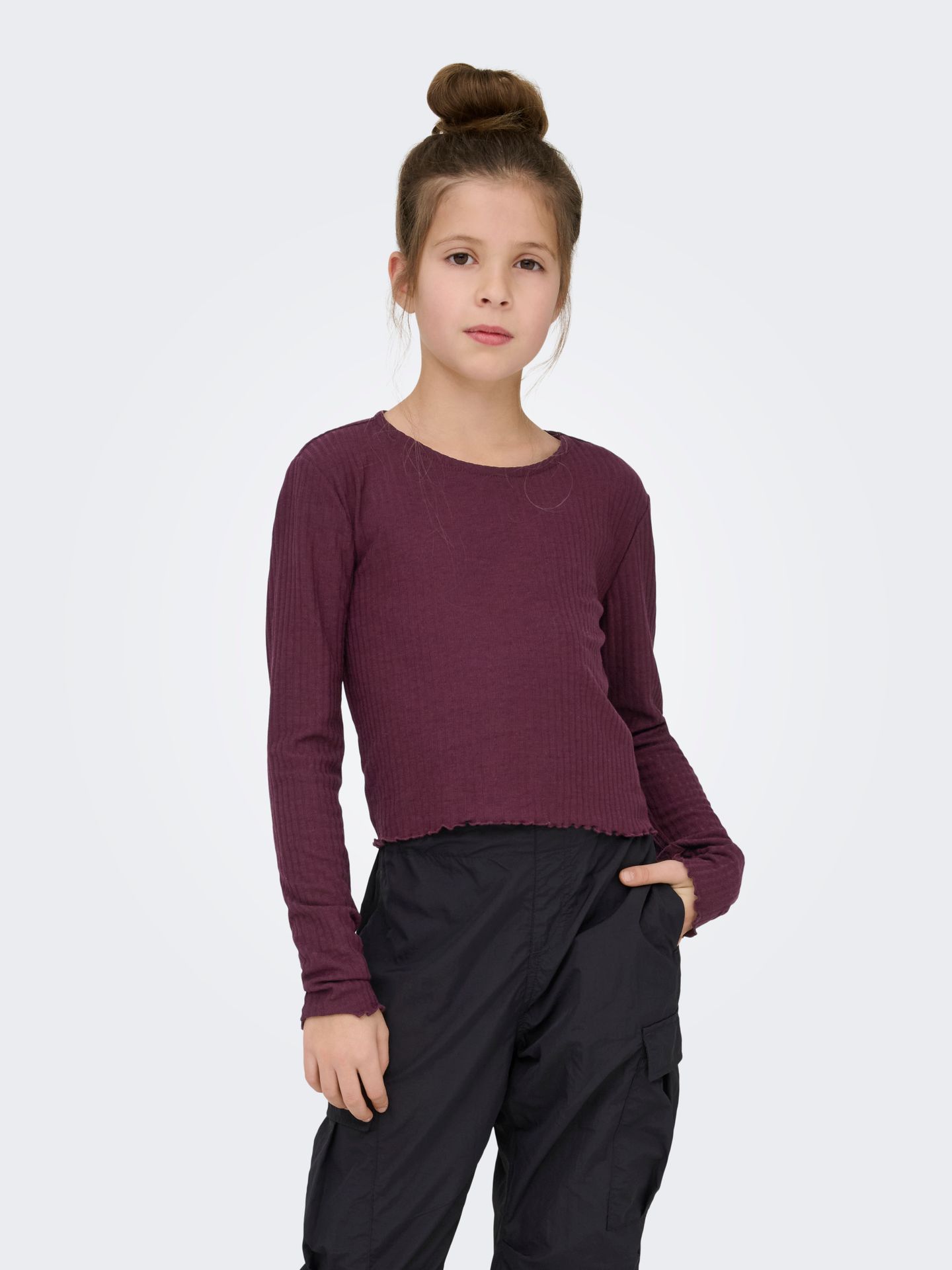 Kids Only KOGNELLA L/S O-NECK TOP JRS NOOS Mauve Wine 00109593-EKA26011400002978
