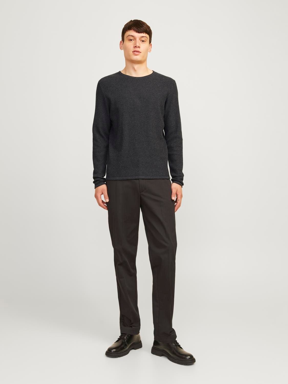 Jack & Jones JJECOOPER KNIT CREW NECK NOOS Dark Grey Melange 00109599-EKA26011400000710