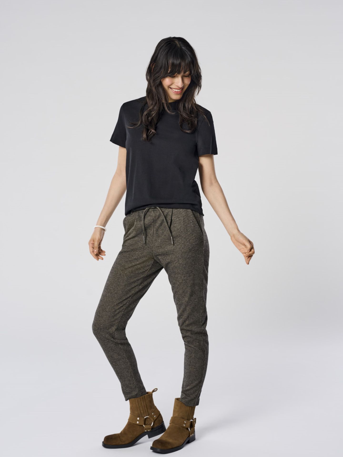 Only ONLPOPTRASH-GOZI PANT PNT NOOS Walnut/W. Melange 2900159258148