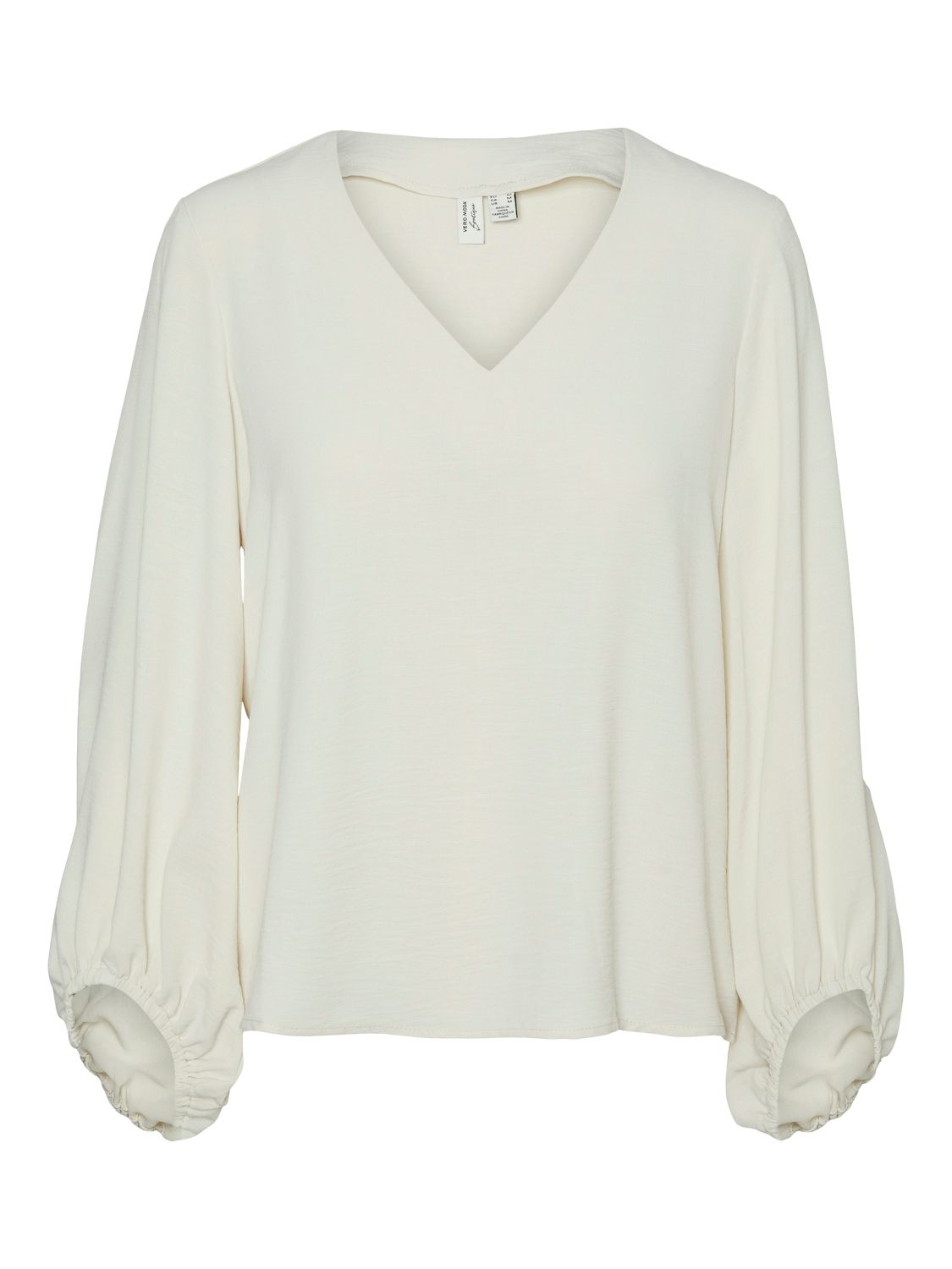 Vero Moda VMOLIVIA L/S V-NECK TOP WVN BTQ GA Birch 00109610-EKA26011400000114