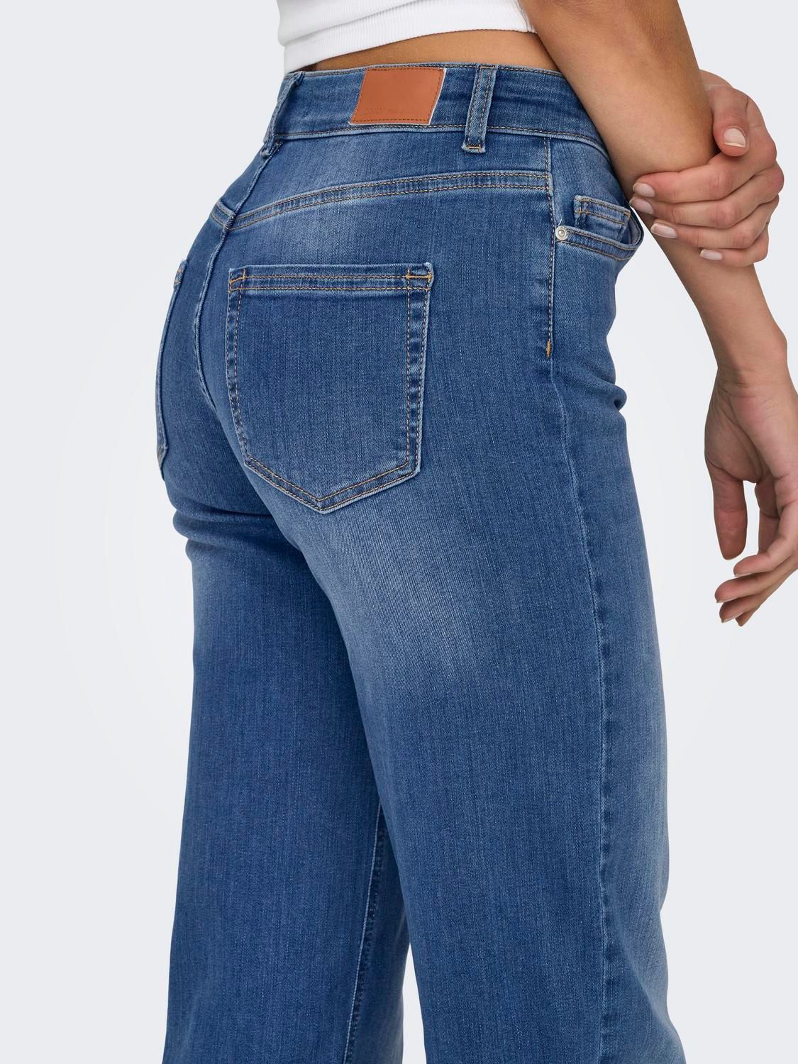 Only ONLBLUSH MID STRAIGHT DNM REA12187 Medium Blue Denim 2900149638134