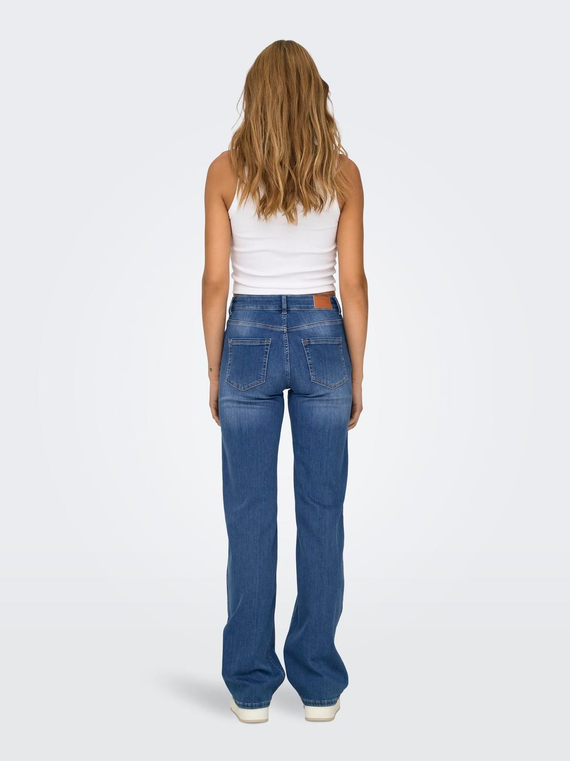 Only ONLBLUSH MID STRAIGHT DNM REA12187 Medium Blue Denim 2900149638134