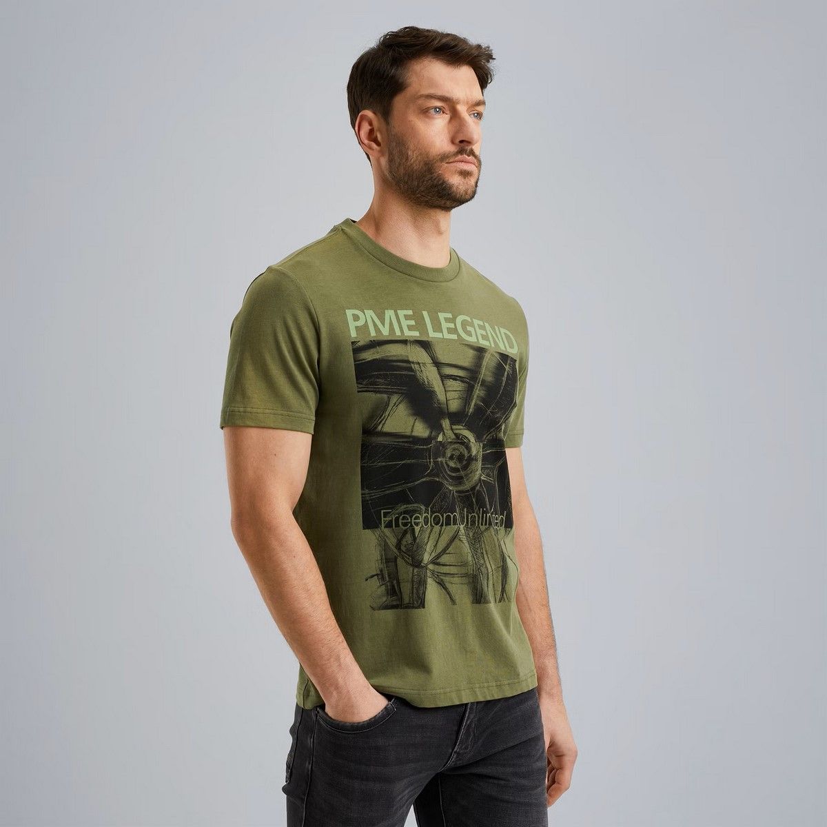 Pme Legend Short sleeve r-neck single jersey Loden Green 2900149676051