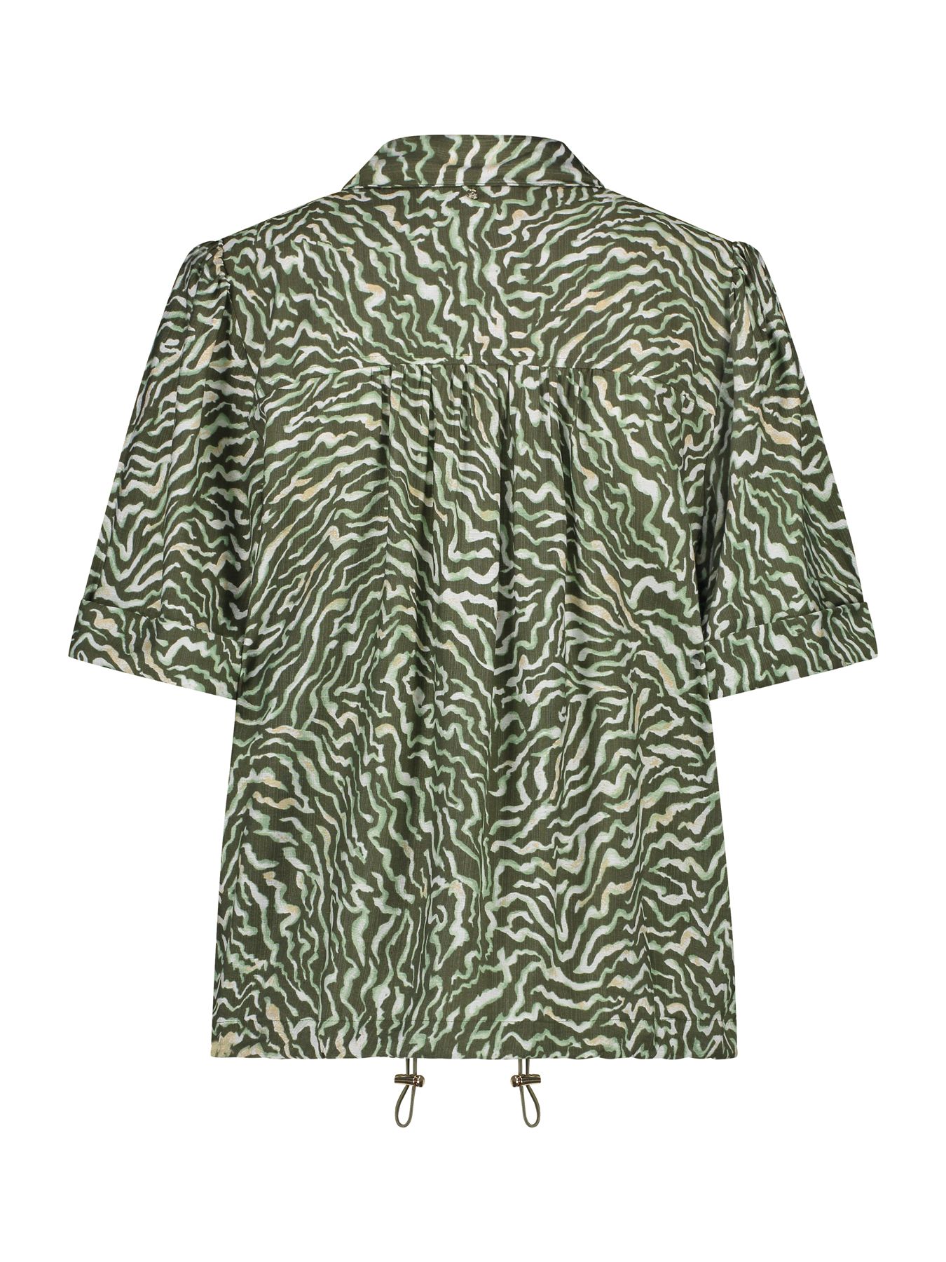 Tramontana Blouse Zebra Swirl Print Greens 009996 2900149696028
