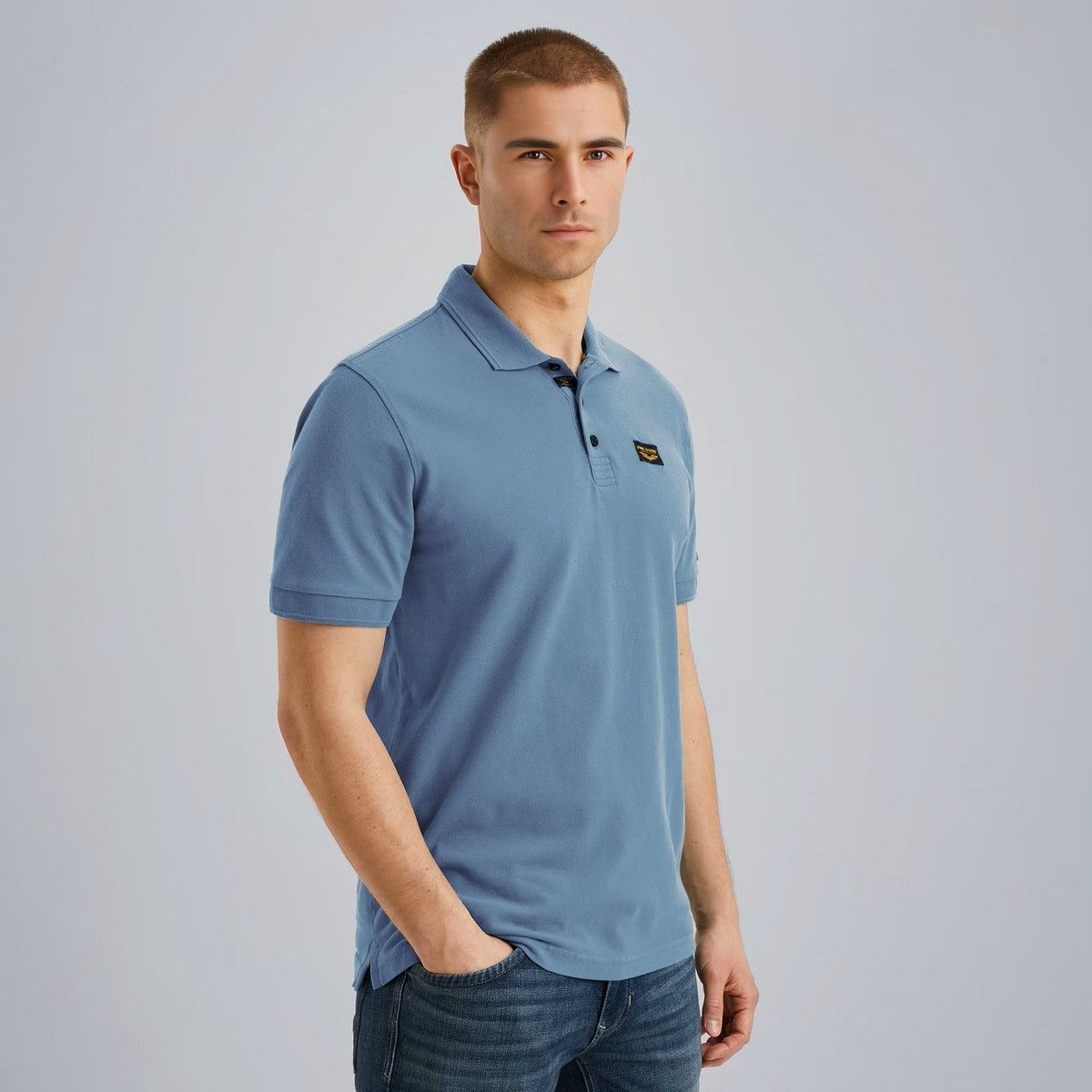 Short sleeve polo trackway polo