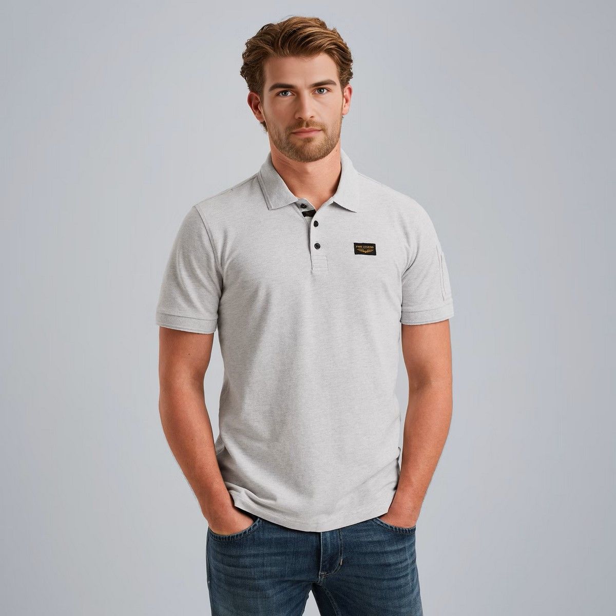 Short sleeve polo trackway polo