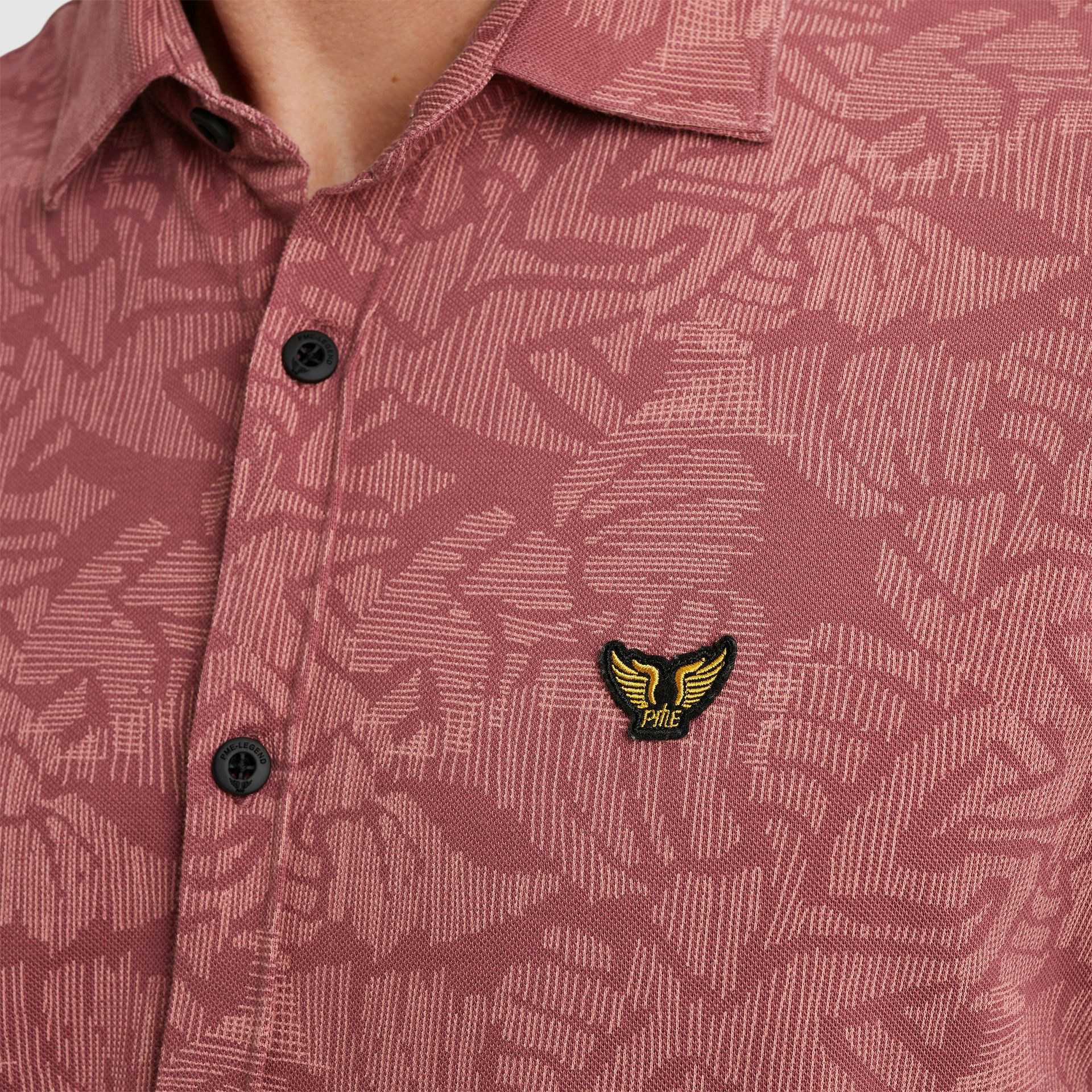 Pme Legend Short Sleeve Shirt Print on Jersey Dry Rose 2900149732016