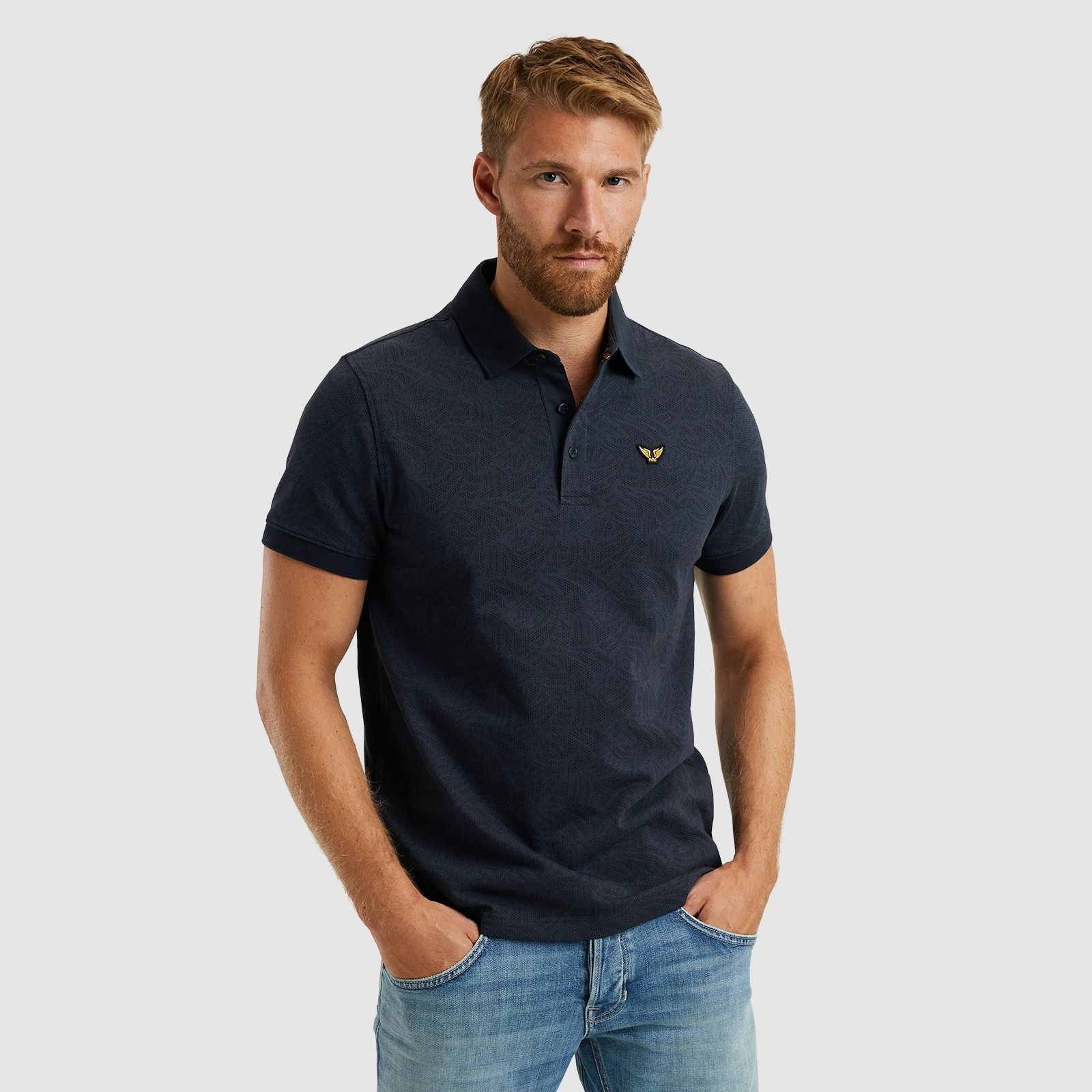 Pme Legend Short sleeve polo Jacquard jersey Salute 2900149742053