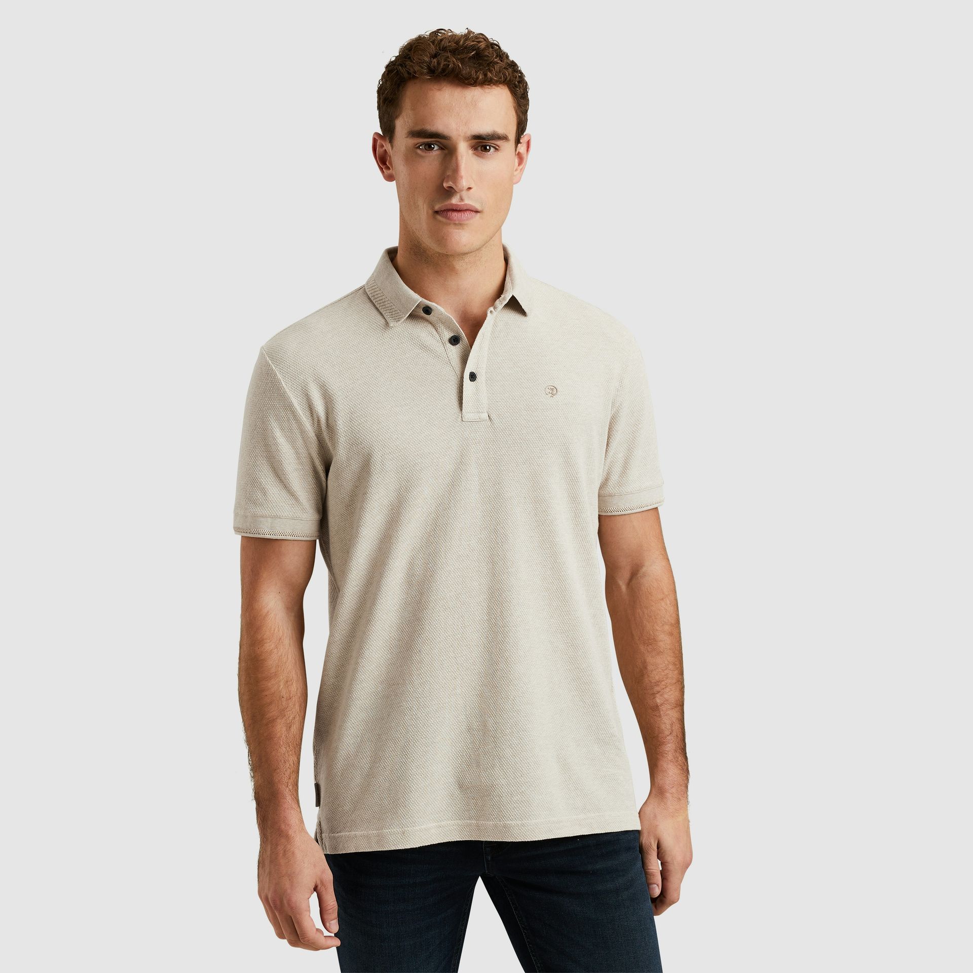 Short sleeve polo popcorn jersey m