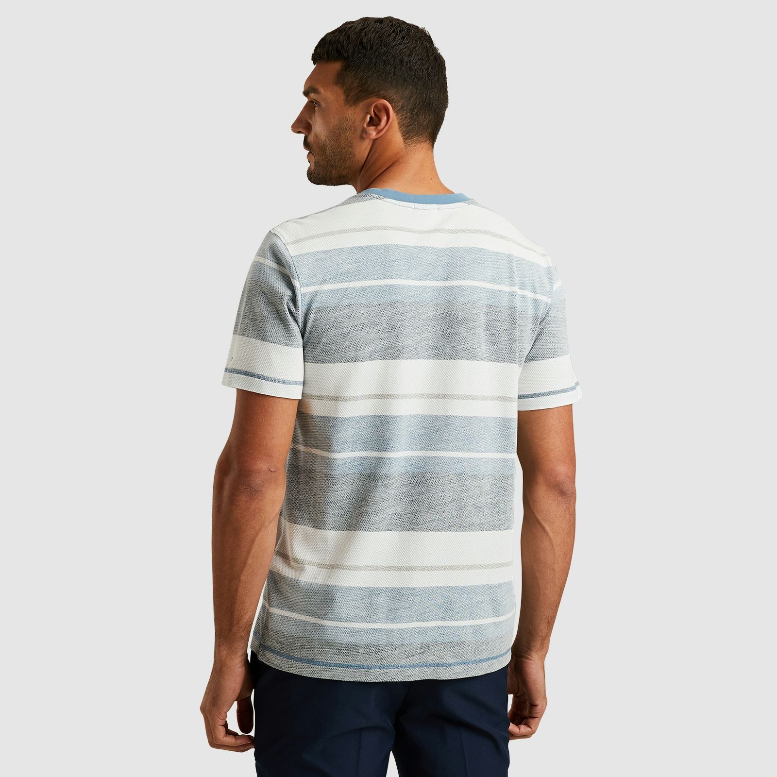 Cast Iron Short sleeve r-neck regular fit po Provincial Blue 2900149808025