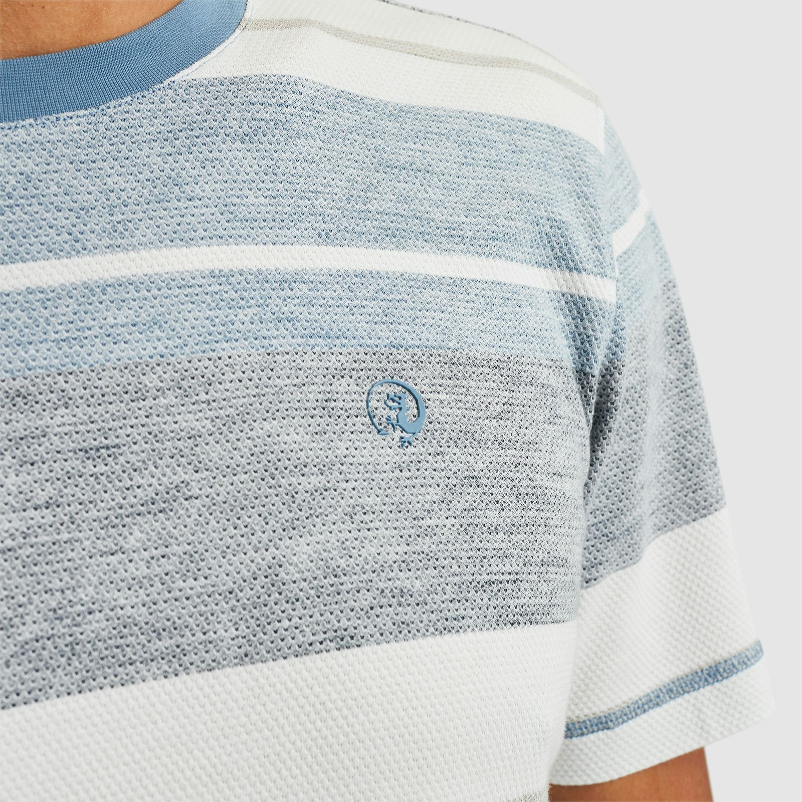 Cast Iron Short sleeve r-neck regular fit po Provincial Blue 2900149808025