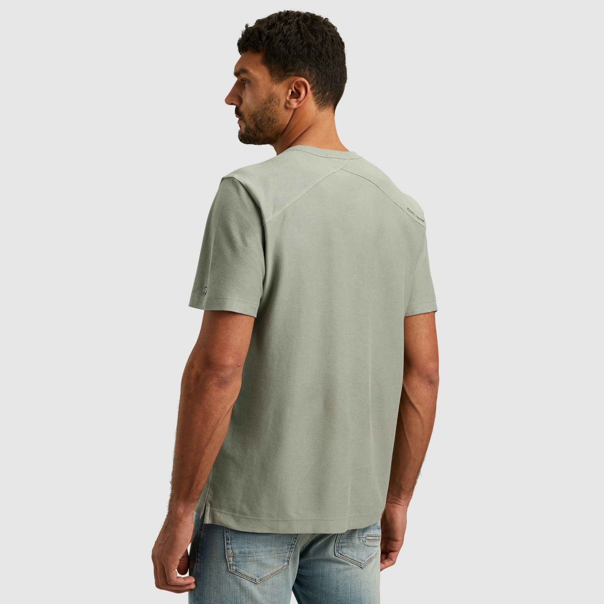 Cast Iron Short sleeve r-neck regular fit tw Seagrass 2900149828023